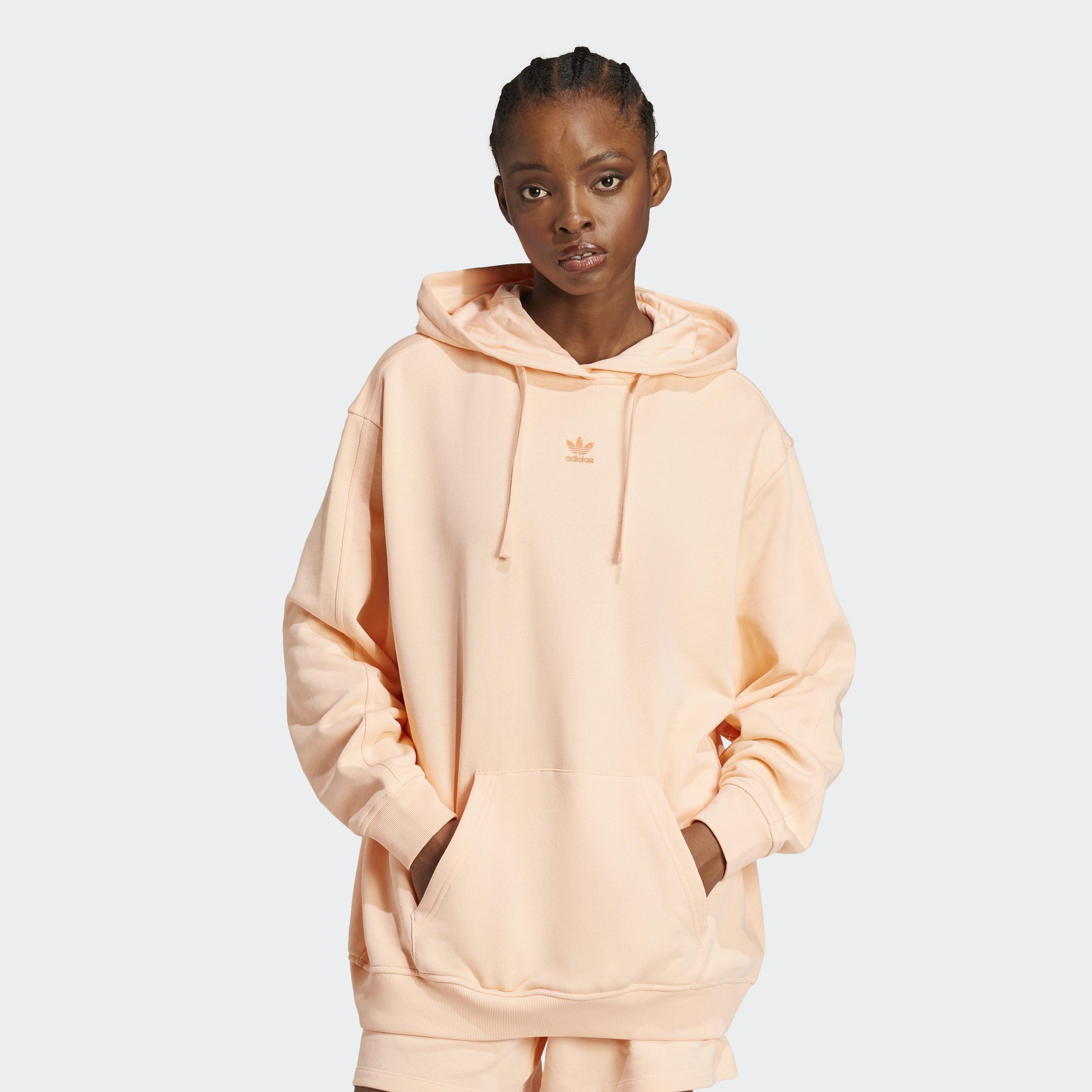 Essentials Loose French Terry Hoodie, Pink, A901_ONE, large image number 4