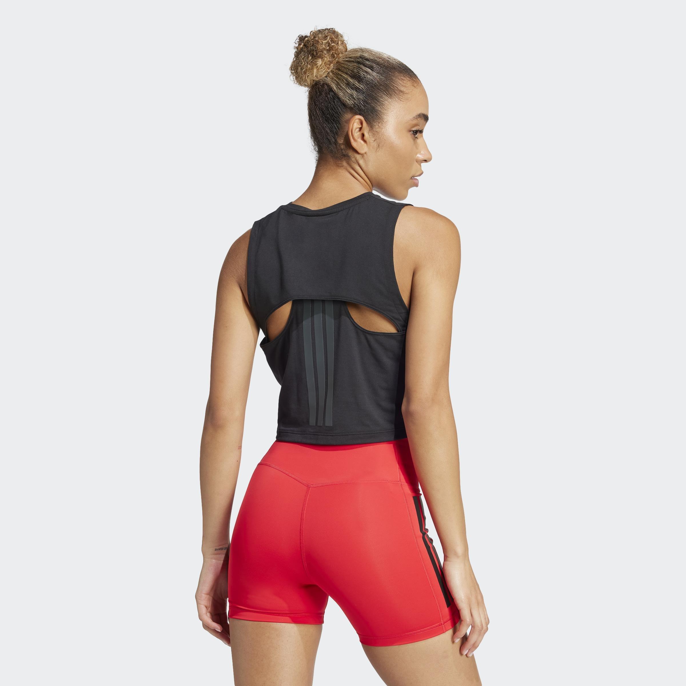 Power 3-Stripes Boxy Tank Top, Black, A901_ONE, large image number 3