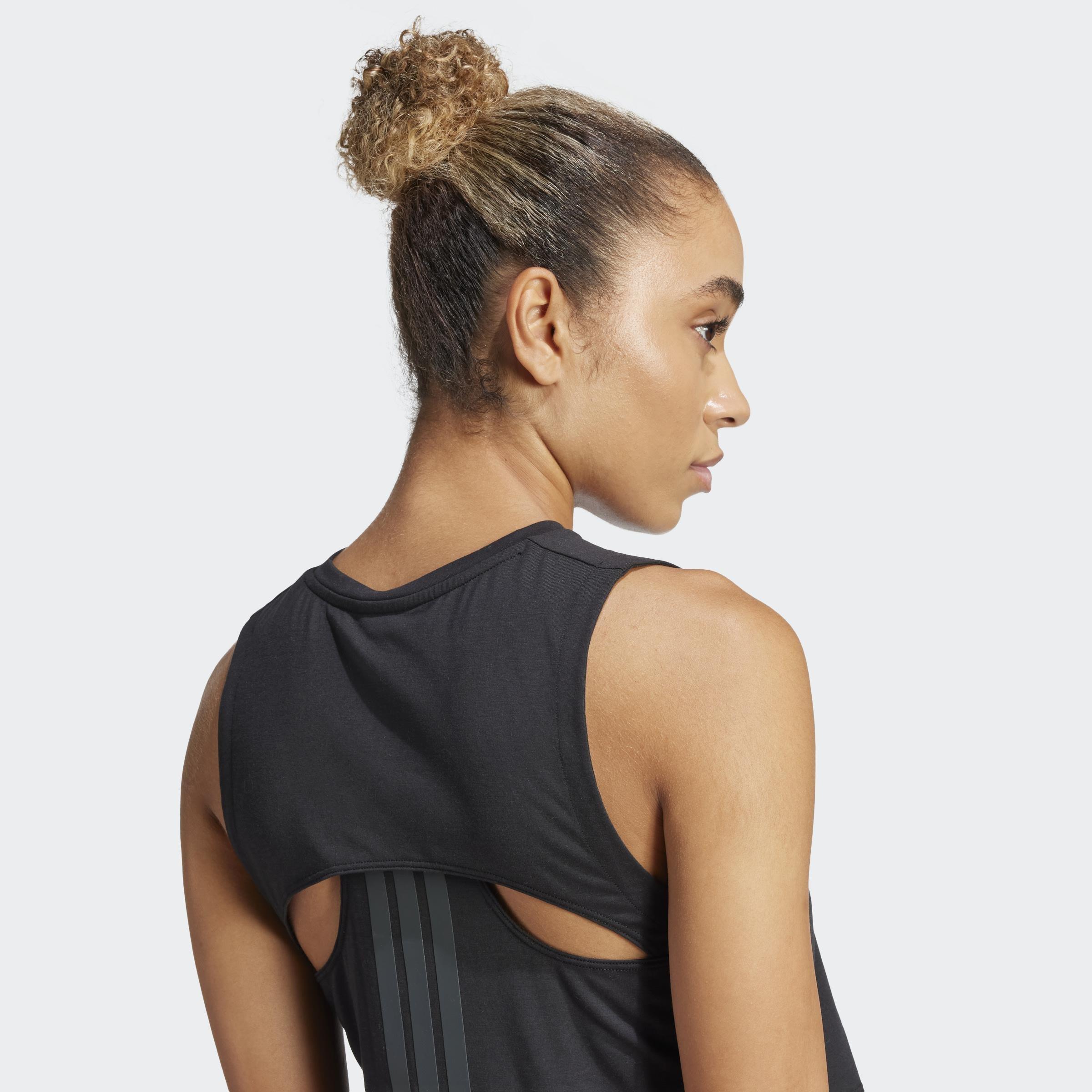 Power 3-Stripes Boxy Tank Top, Black, A901_ONE, large image number 6
