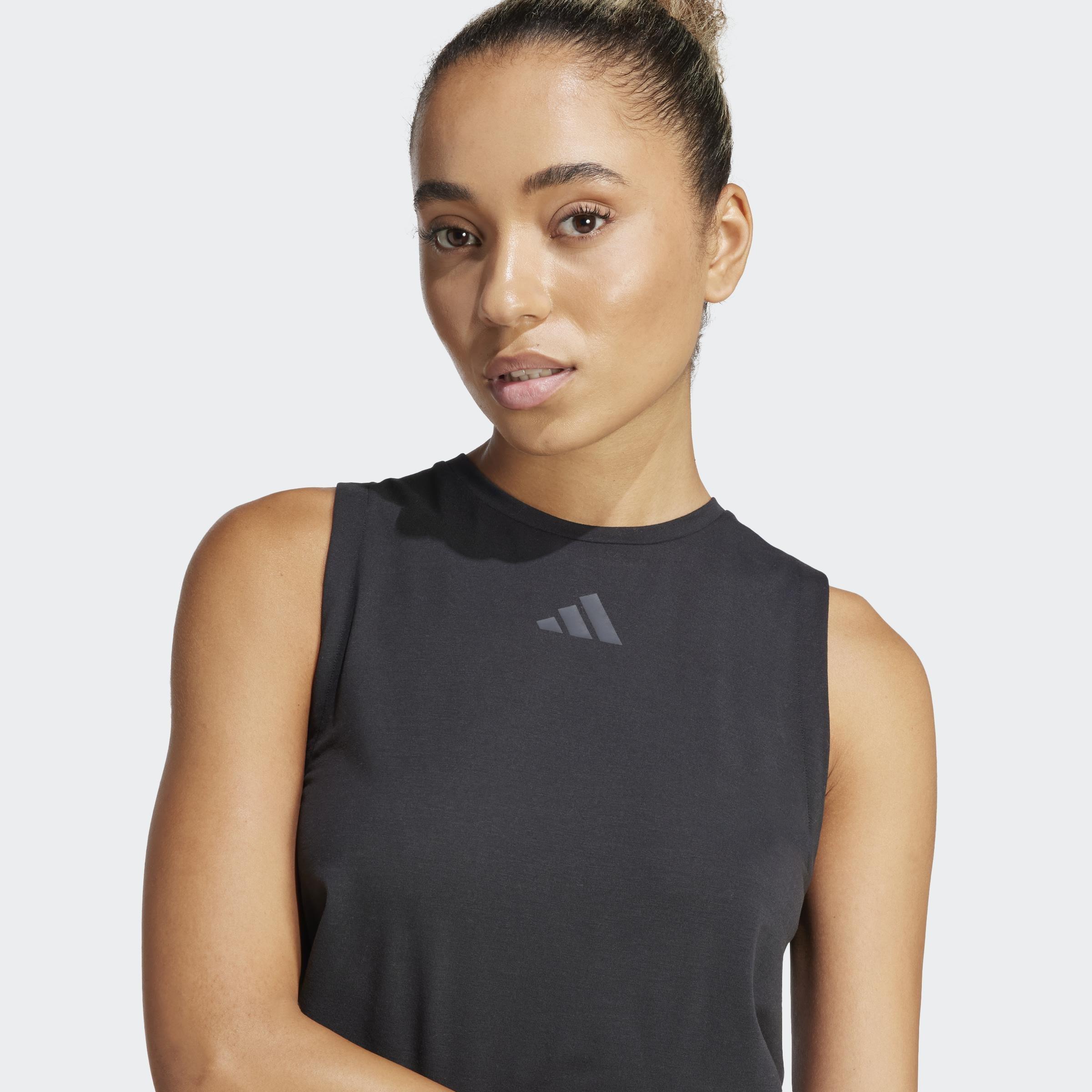 Power 3-Stripes Boxy Tank Top, Black, A901_ONE, large image number 7