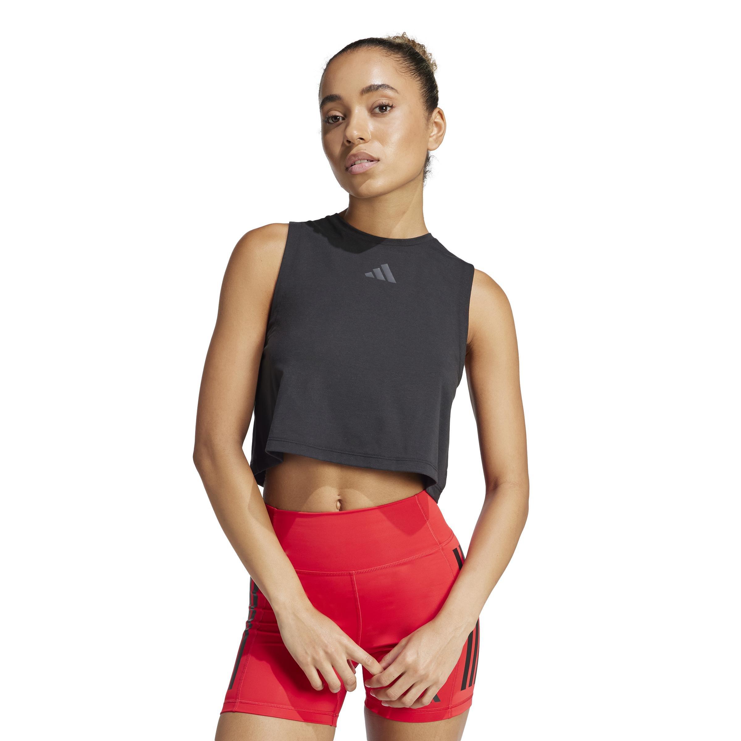 Power 3-Stripes Boxy Tank Top, Black, A901_ONE, large image number 10
