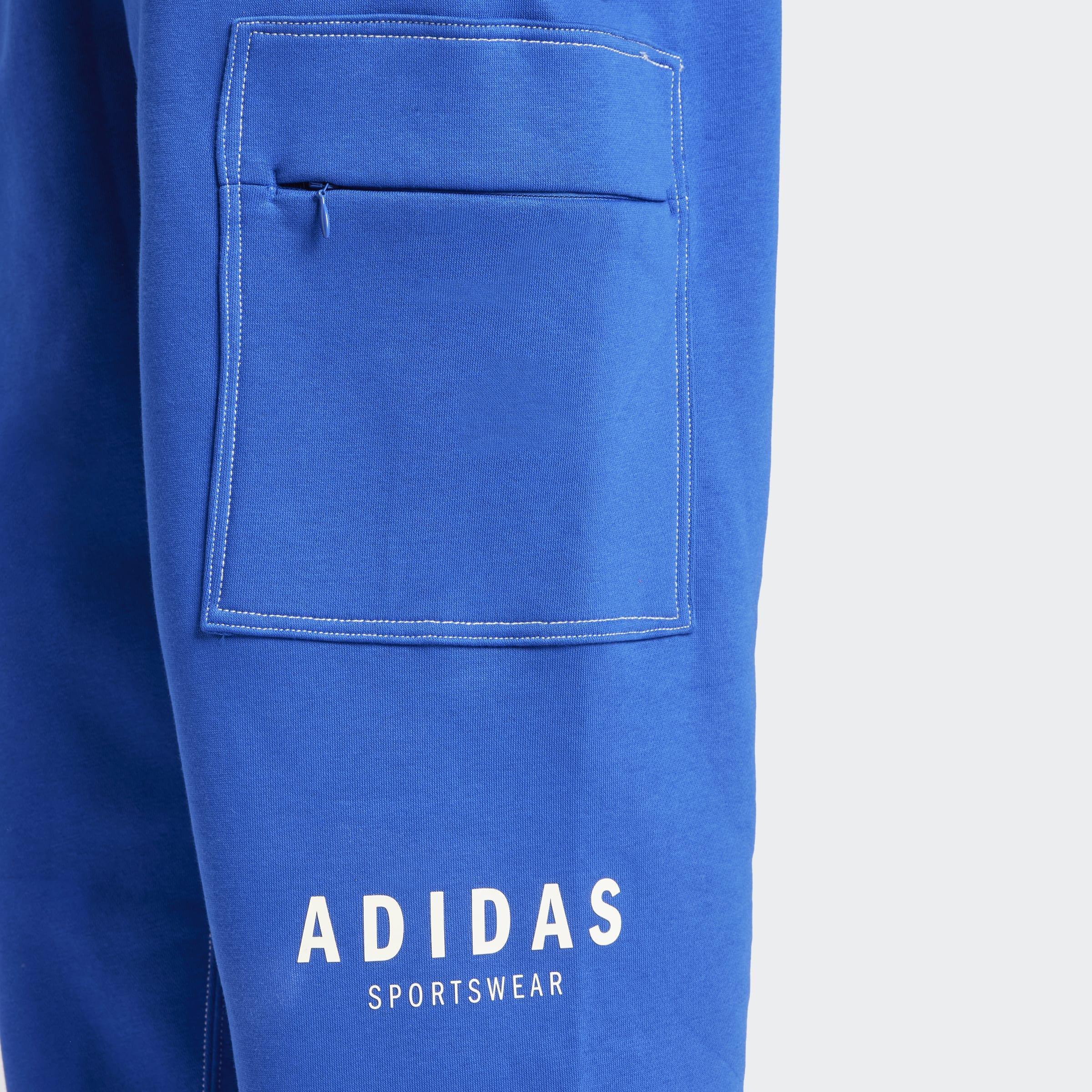 ALL SZN Fleece Graphic Loose Cargo Pants, Blue, A901_ONE, large image number 3