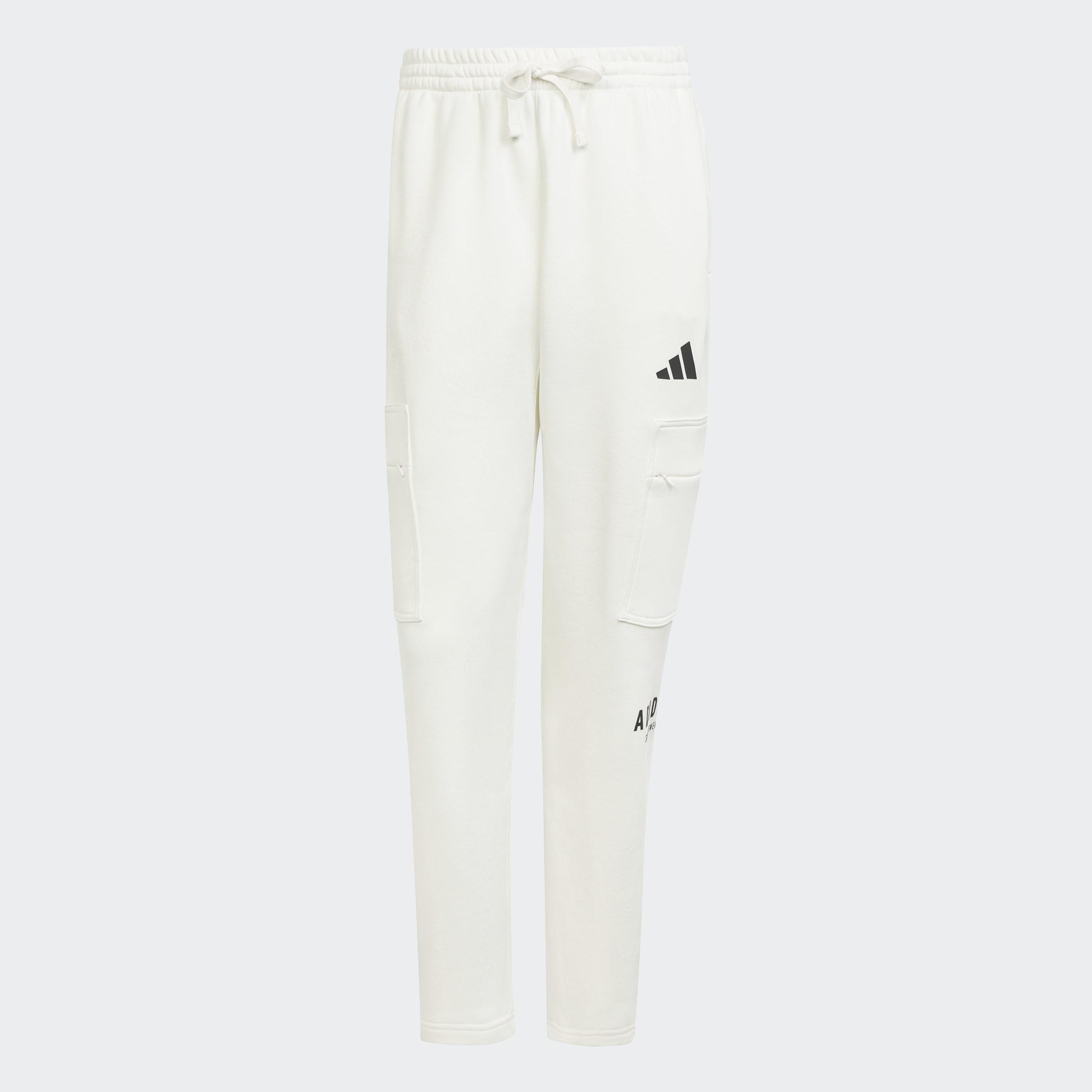 ALL SZN Fleece Graphic Loose Cargo Pants, White, A901_ONE, large image number 0