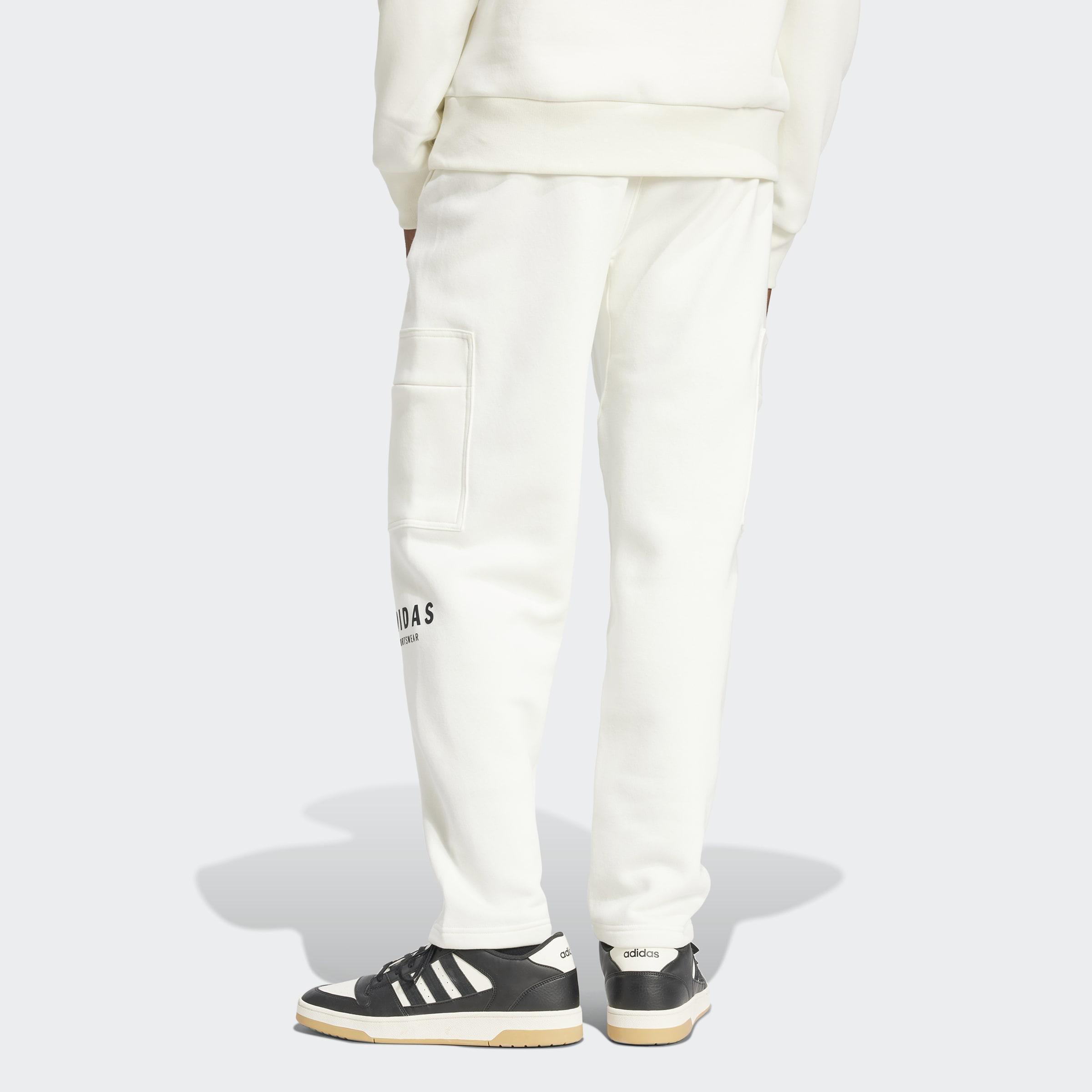 ALL SZN Fleece Graphic Loose Cargo Pants, White, A901_ONE, large image number 1