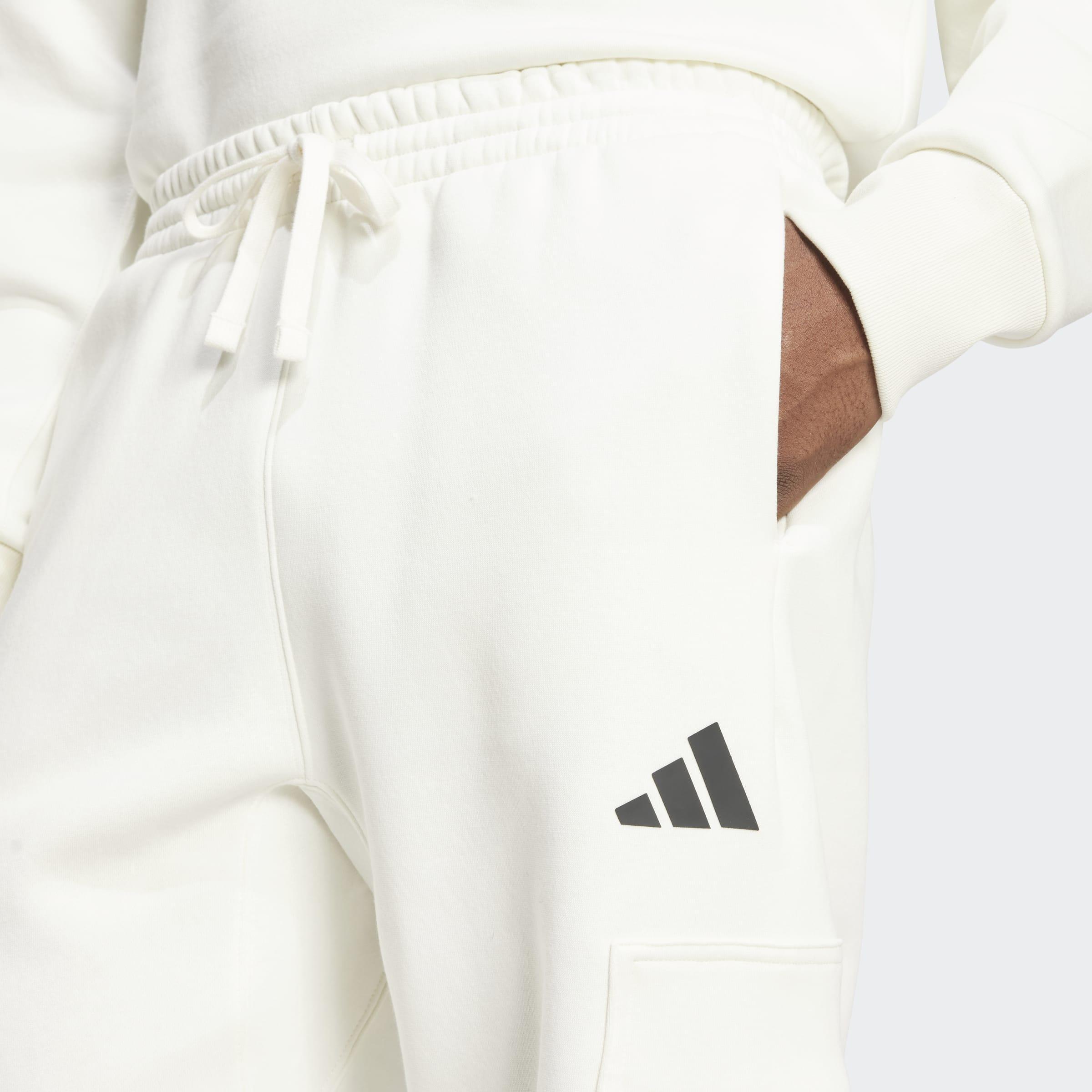 ALL SZN Fleece Graphic Loose Cargo Pants, White, A901_ONE, large image number 3