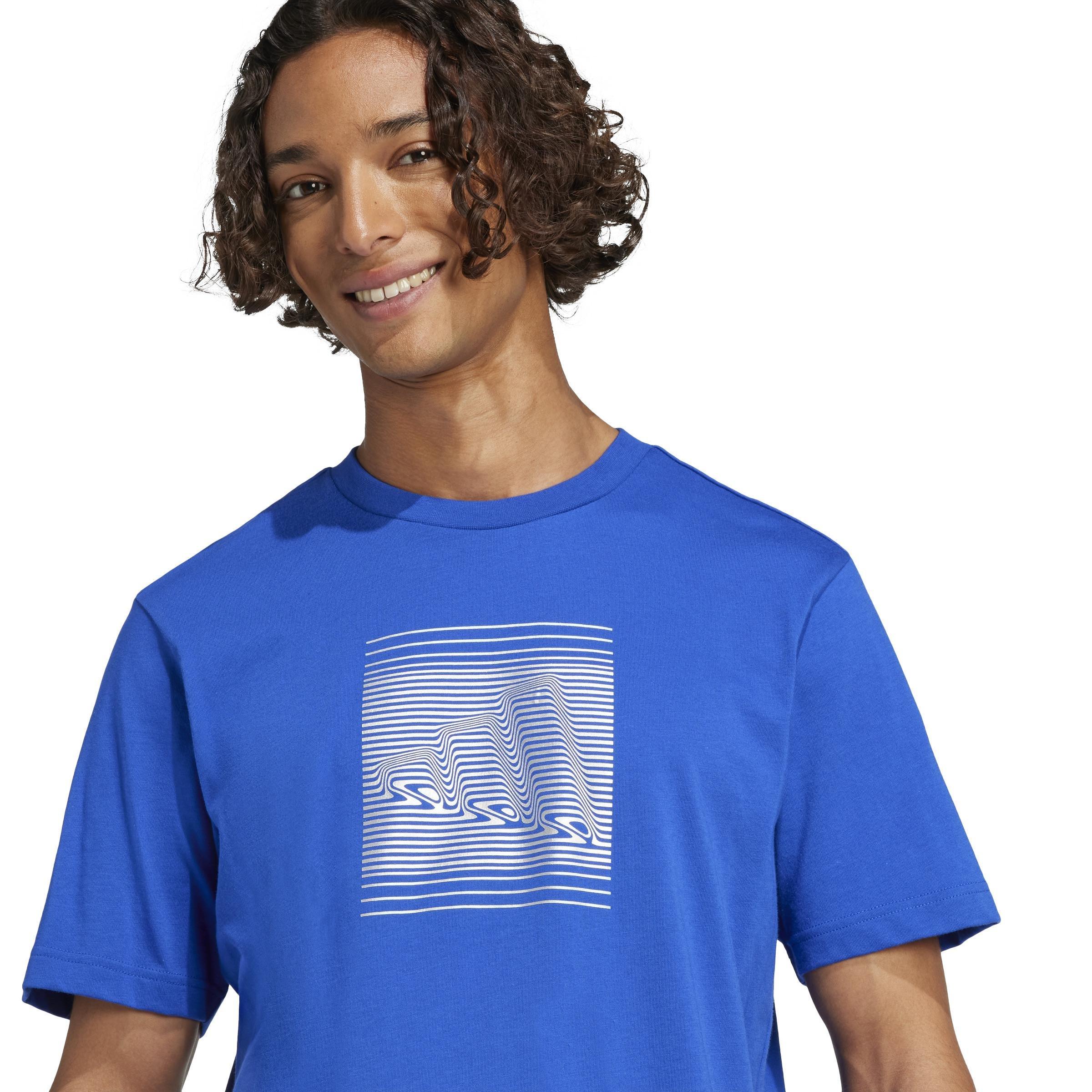 Tech Metallic Graphic T-Shirt, Blue, A901_ONE, large image number 3