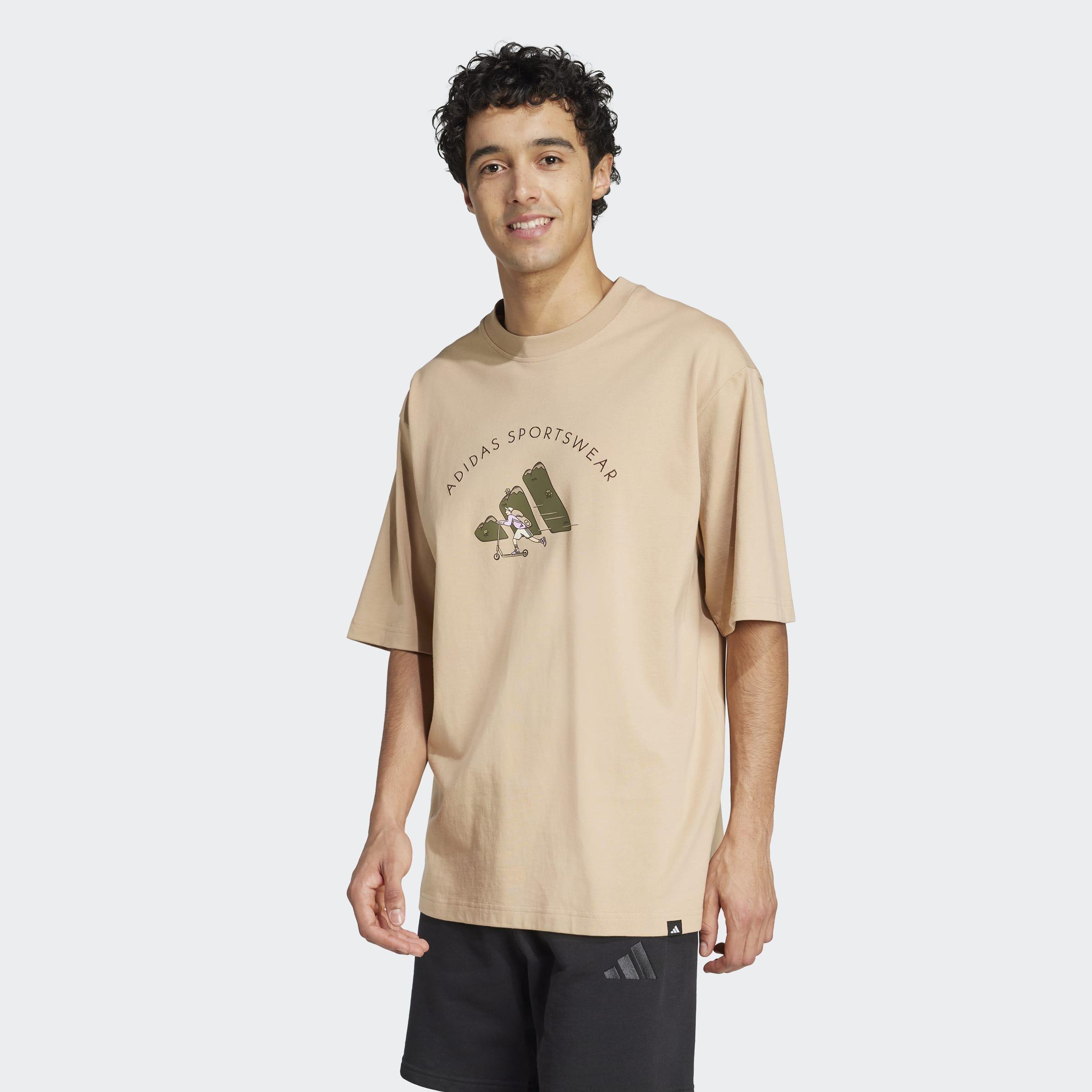 Codes Doodle Scooter Graphic Tee, Brown, A901_ONE, large image number 6