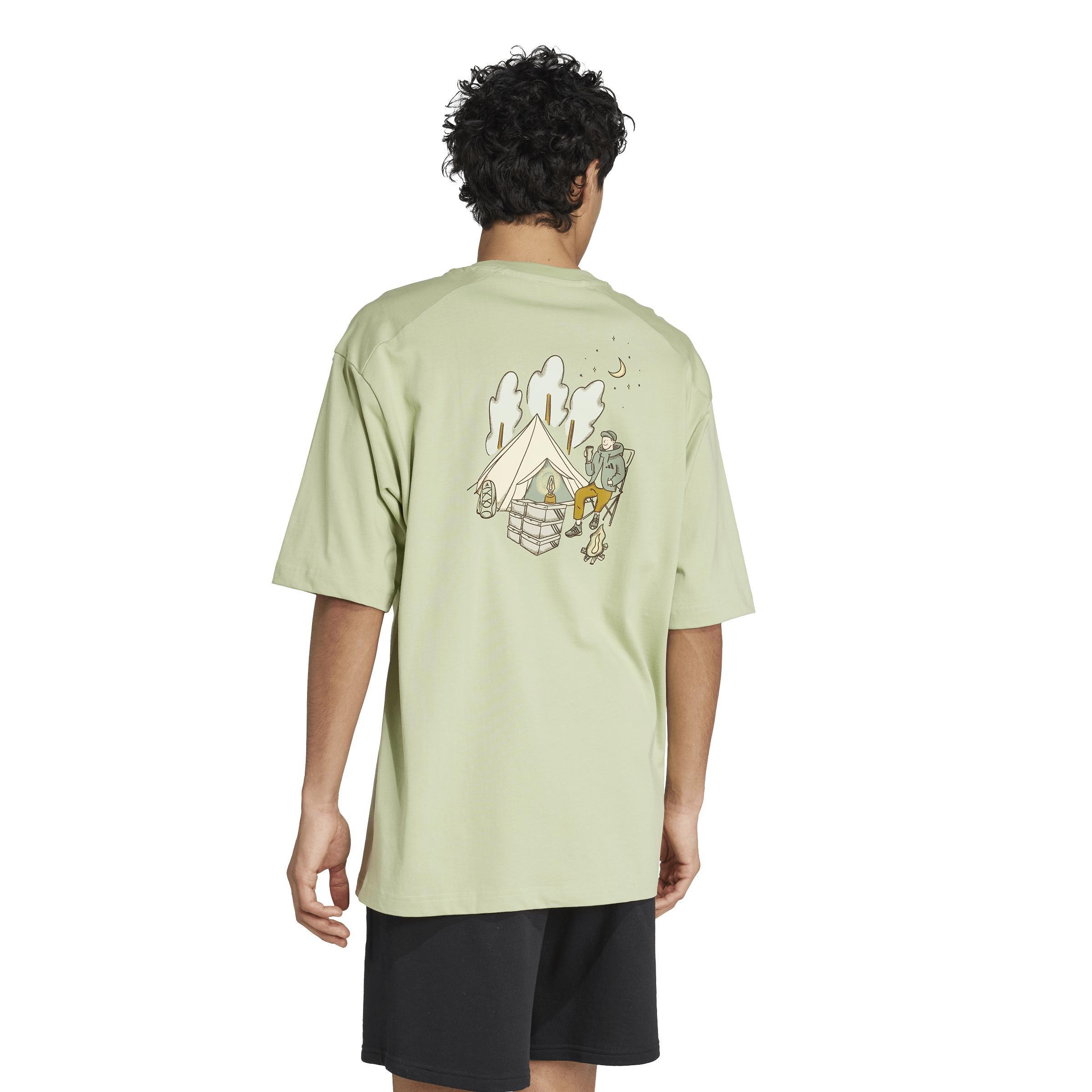 Codes Doodle Camp Graphic T-Shirt, Green, A901_ONE, large image number 2
