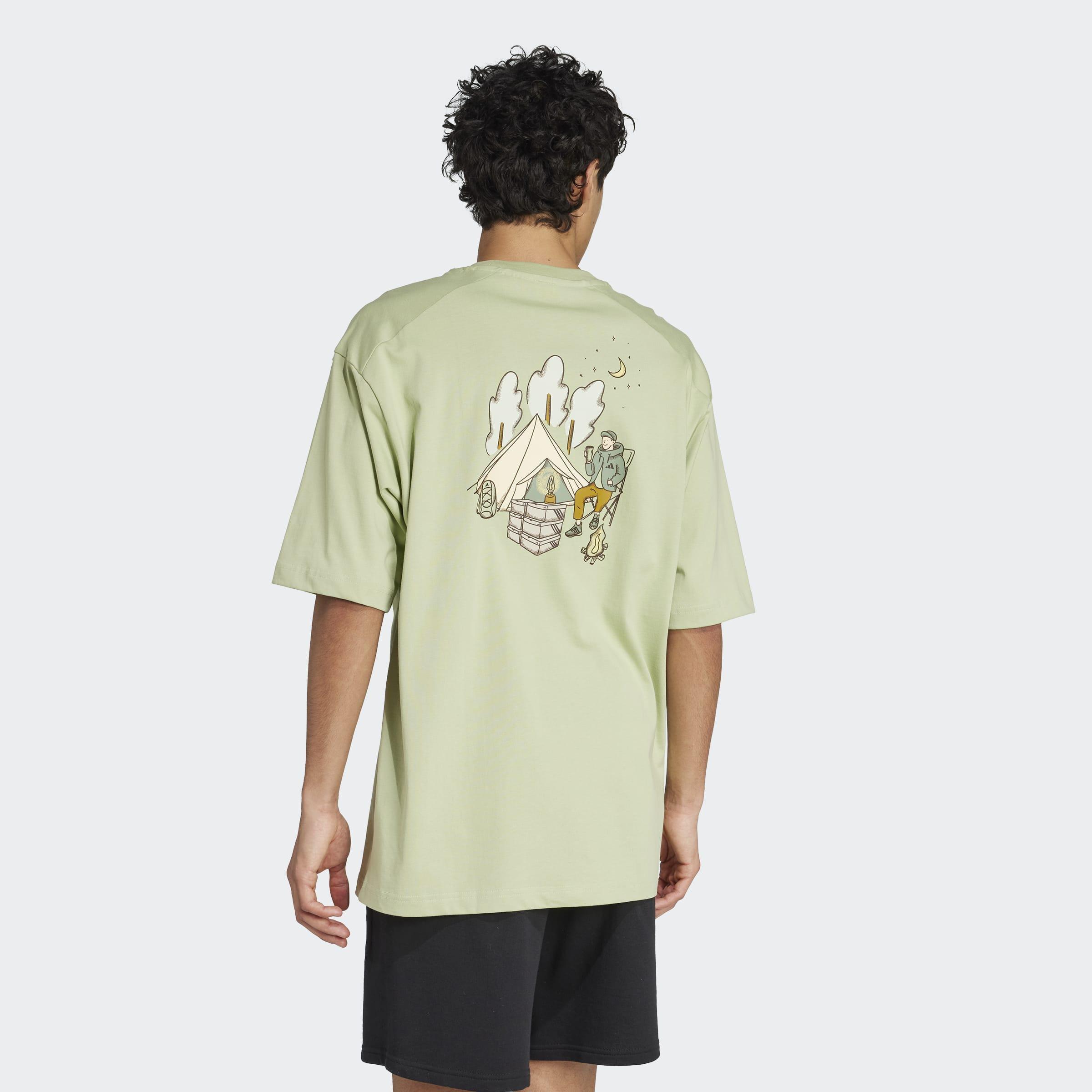 Codes Doodle Camp Graphic T-Shirt, Green, A901_ONE, large image number 3