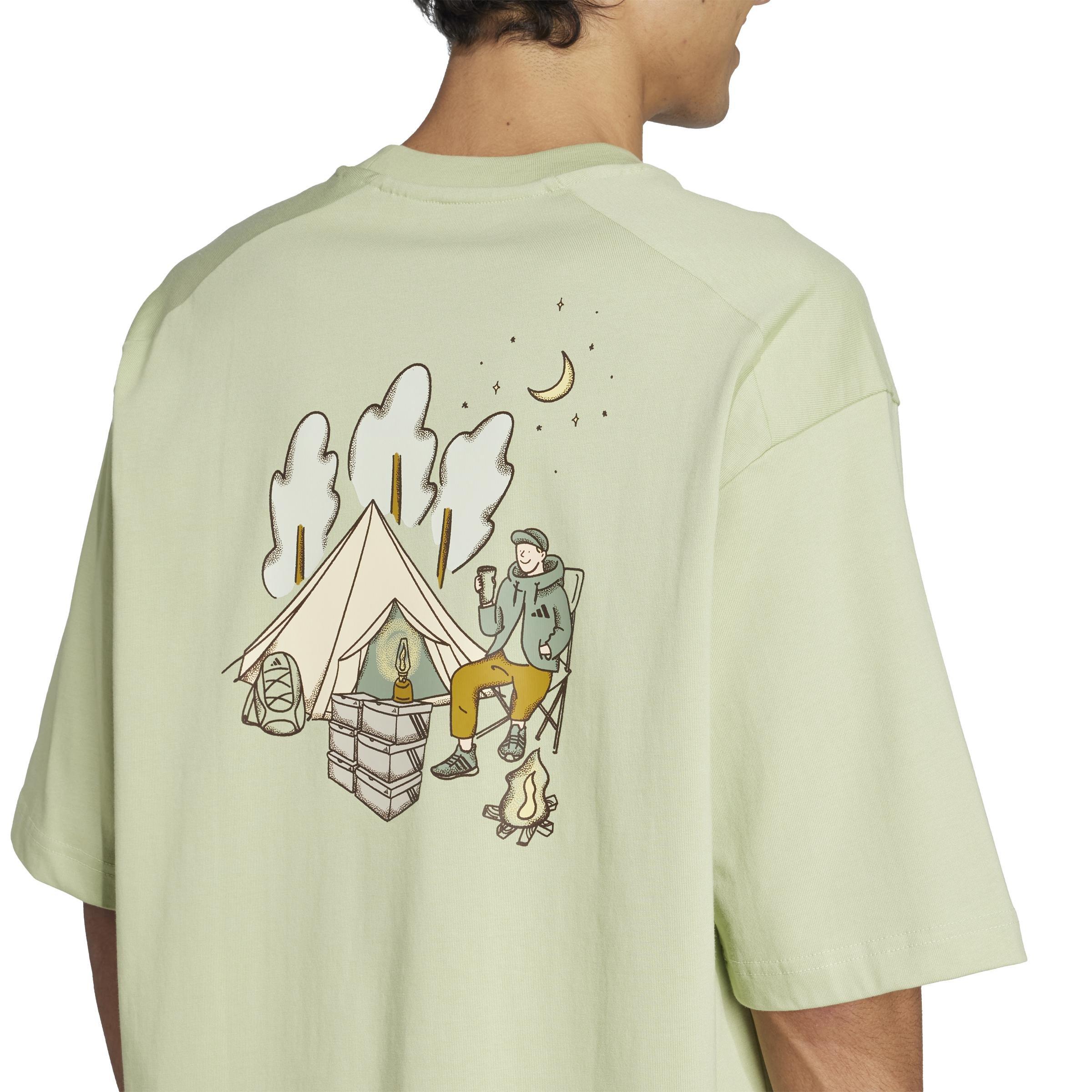 Codes Doodle Camp Graphic T-Shirt, Green, A901_ONE, large image number 4
