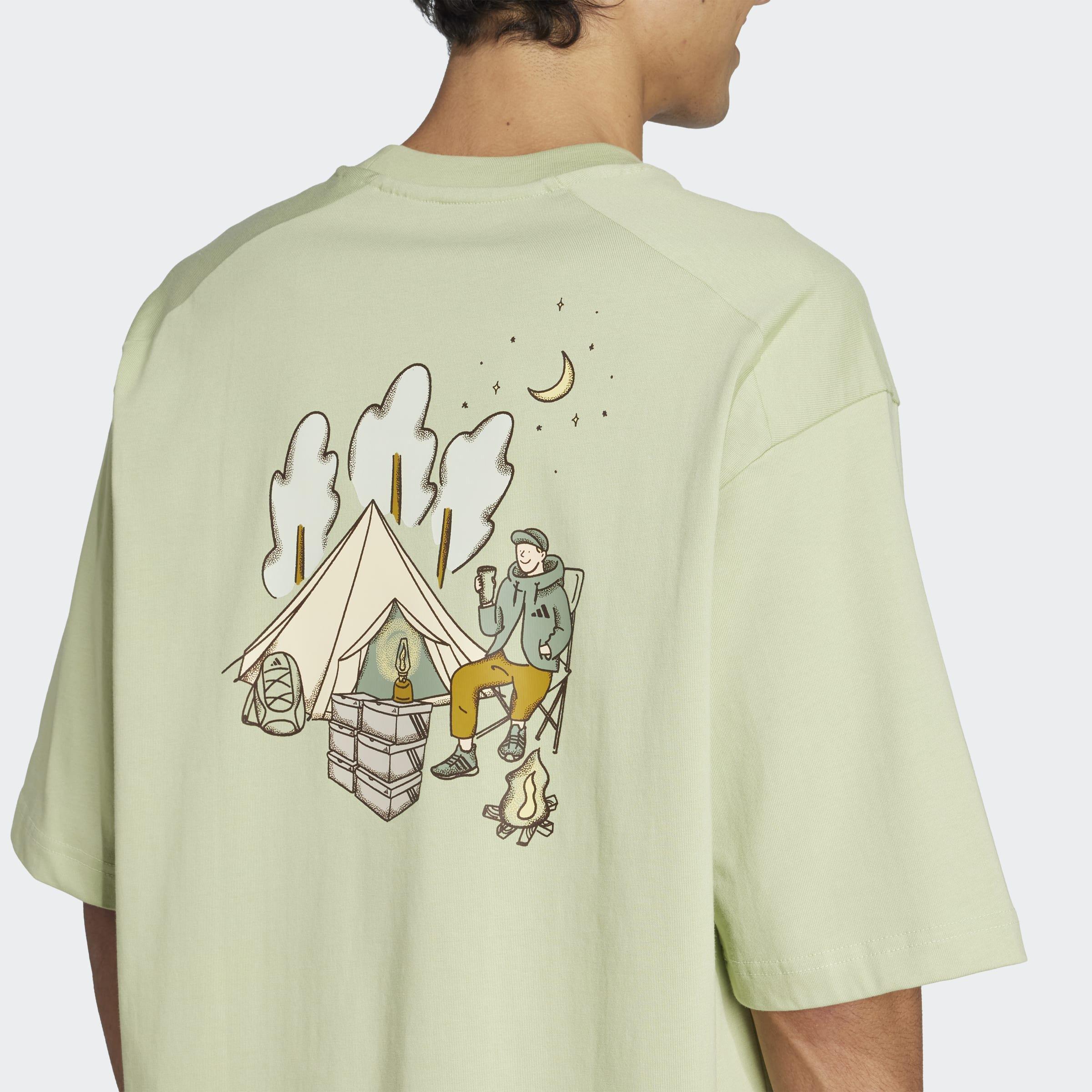 Codes Doodle Camp Graphic T-Shirt, Green, A901_ONE, large image number 7