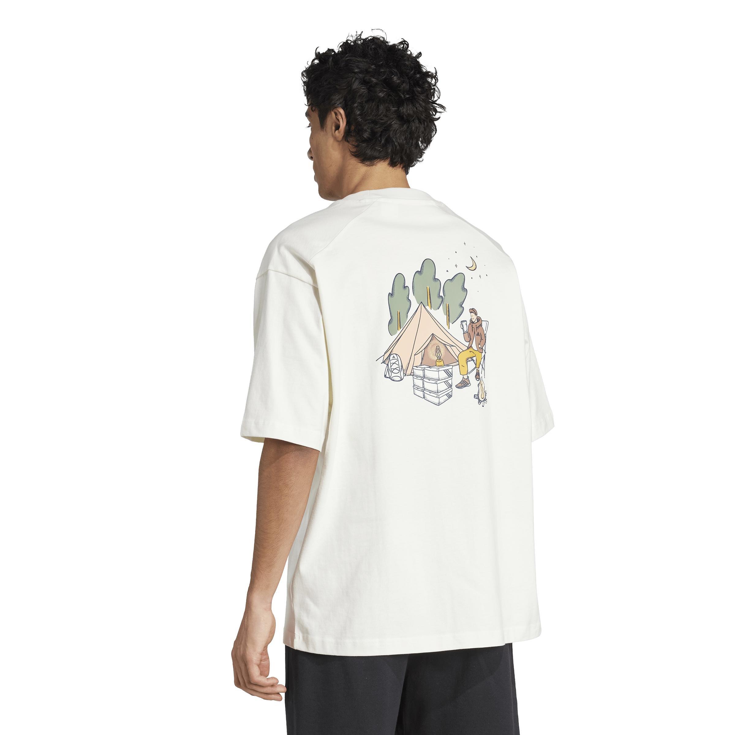Codes Doodle Camp Graphic T-Shirt, White, A901_ONE, large image number 2
