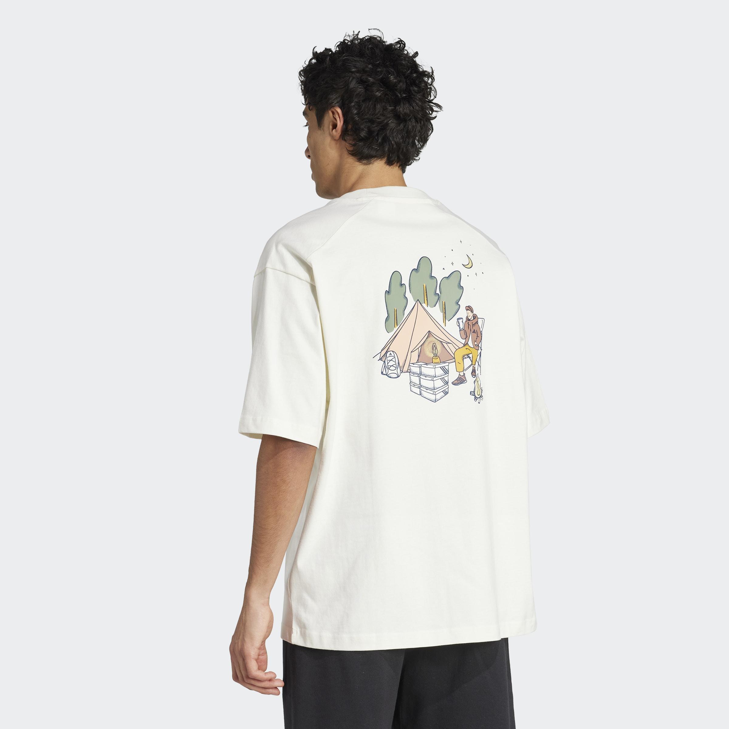 Codes Doodle Camp Graphic T-Shirt, White, A901_ONE, large image number 3