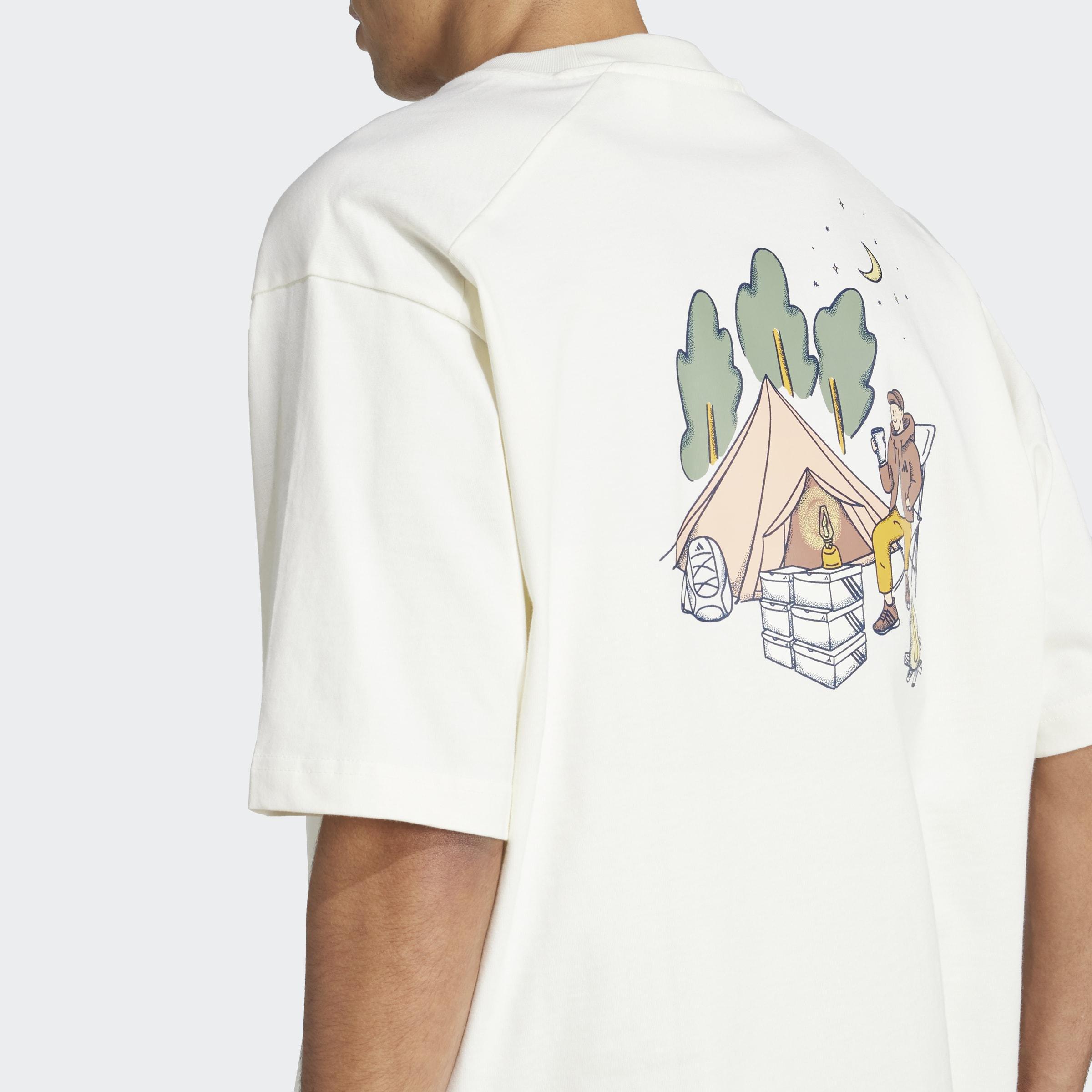 Codes Doodle Camp Graphic T-Shirt, White, A901_ONE, large image number 7