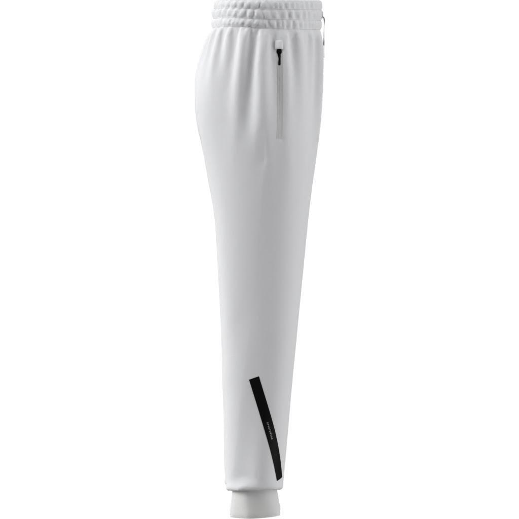 Unisex Kids adidas Z.N.E. Tapered-Leg Tracksuit Bottoms, White, A901_ONE, large image number 8