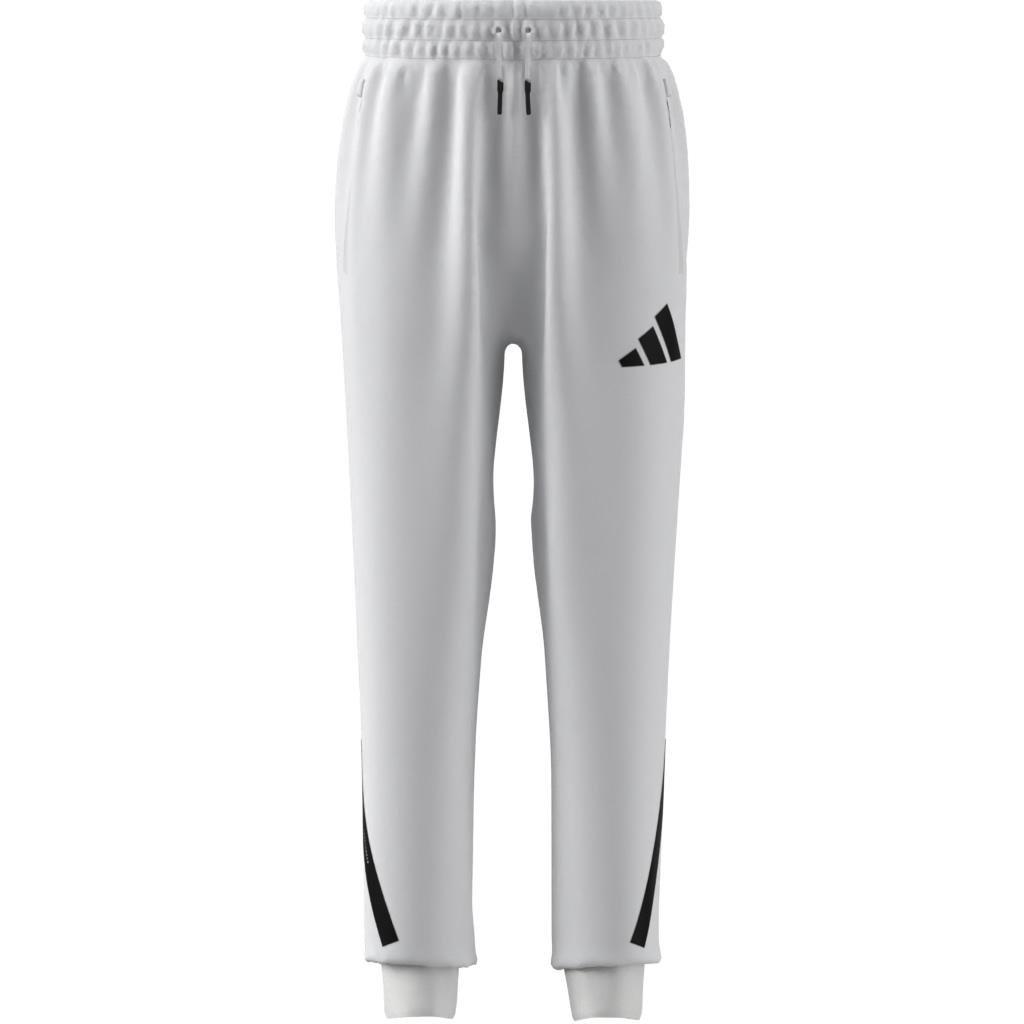 Unisex Kids adidas Z.N.E. Tapered-Leg Tracksuit Bottoms, White, A901_ONE, large image number 9