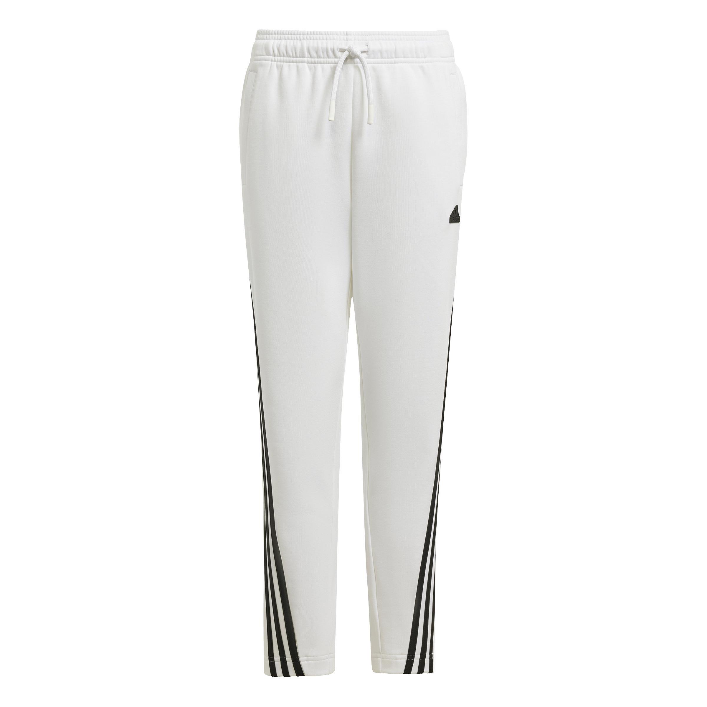 Unisex Kids Future Icons 3-Stripes Ankle-Length Tracksuit Bottoms, White, A901_ONE, medium