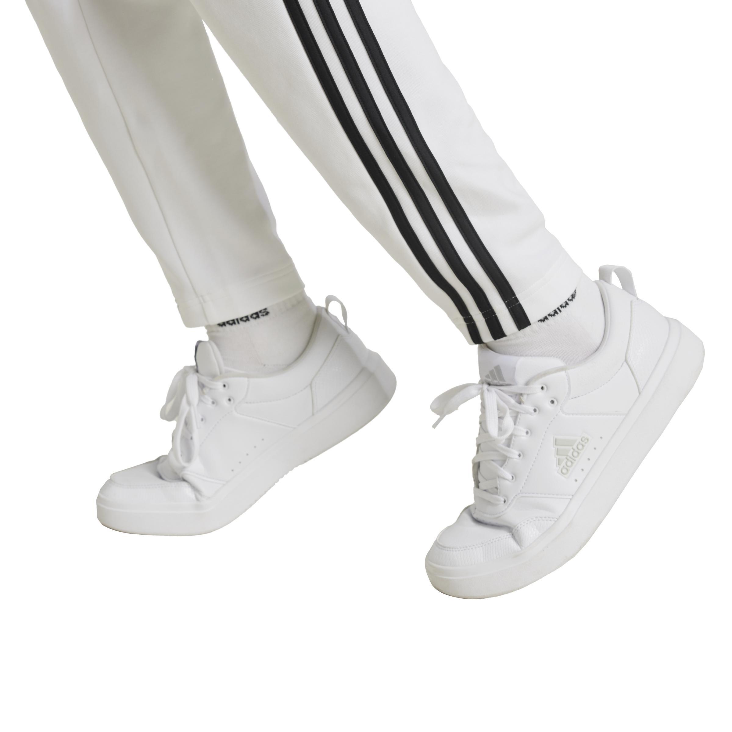 Unisex Kids Future Icons 3-Stripes Ankle-Length Tracksuit Bottoms, White, A901_ONE, large image number 4