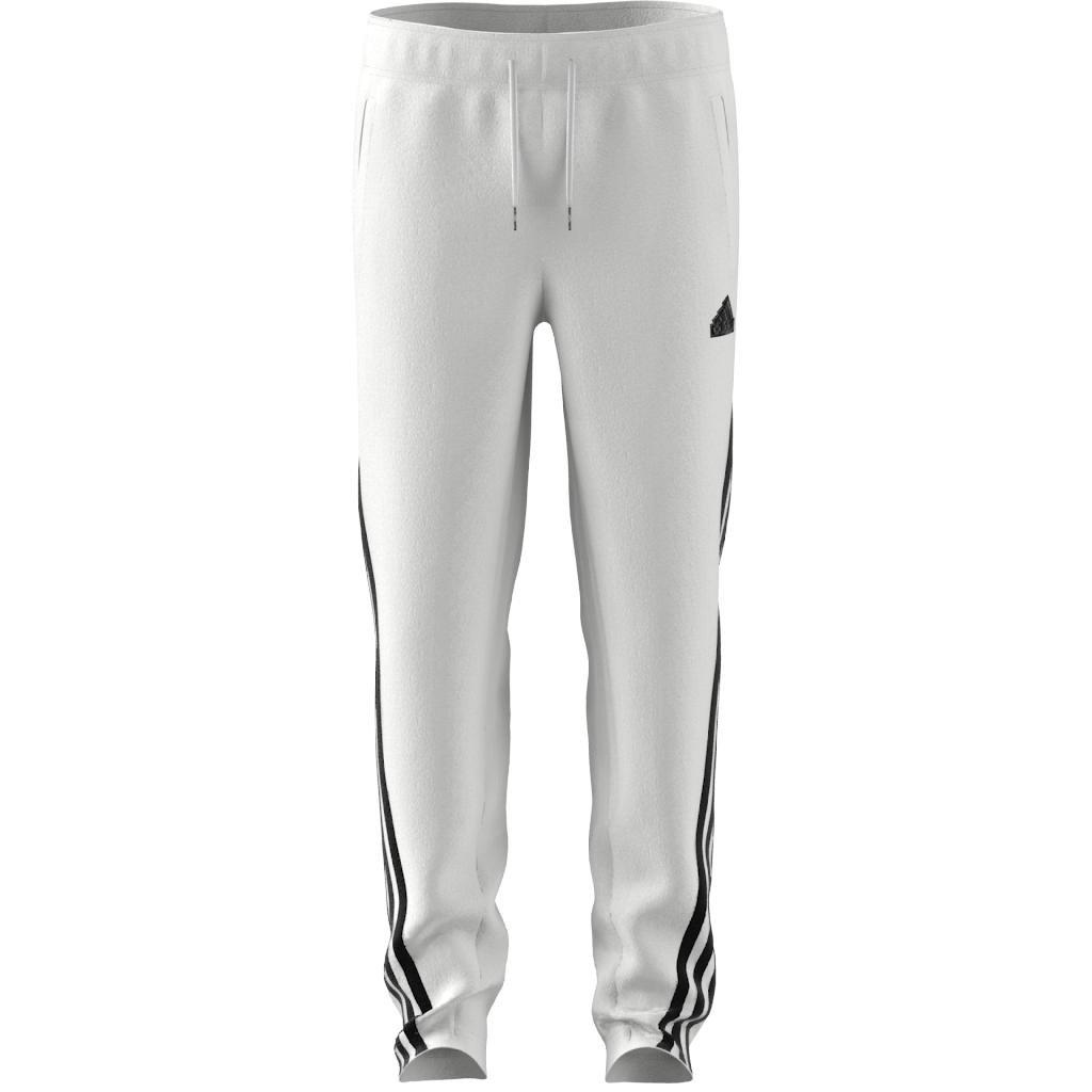 Unisex Kids Future Icons 3-Stripes Ankle-Length Tracksuit Bottoms, White, A901_ONE, large image number 8