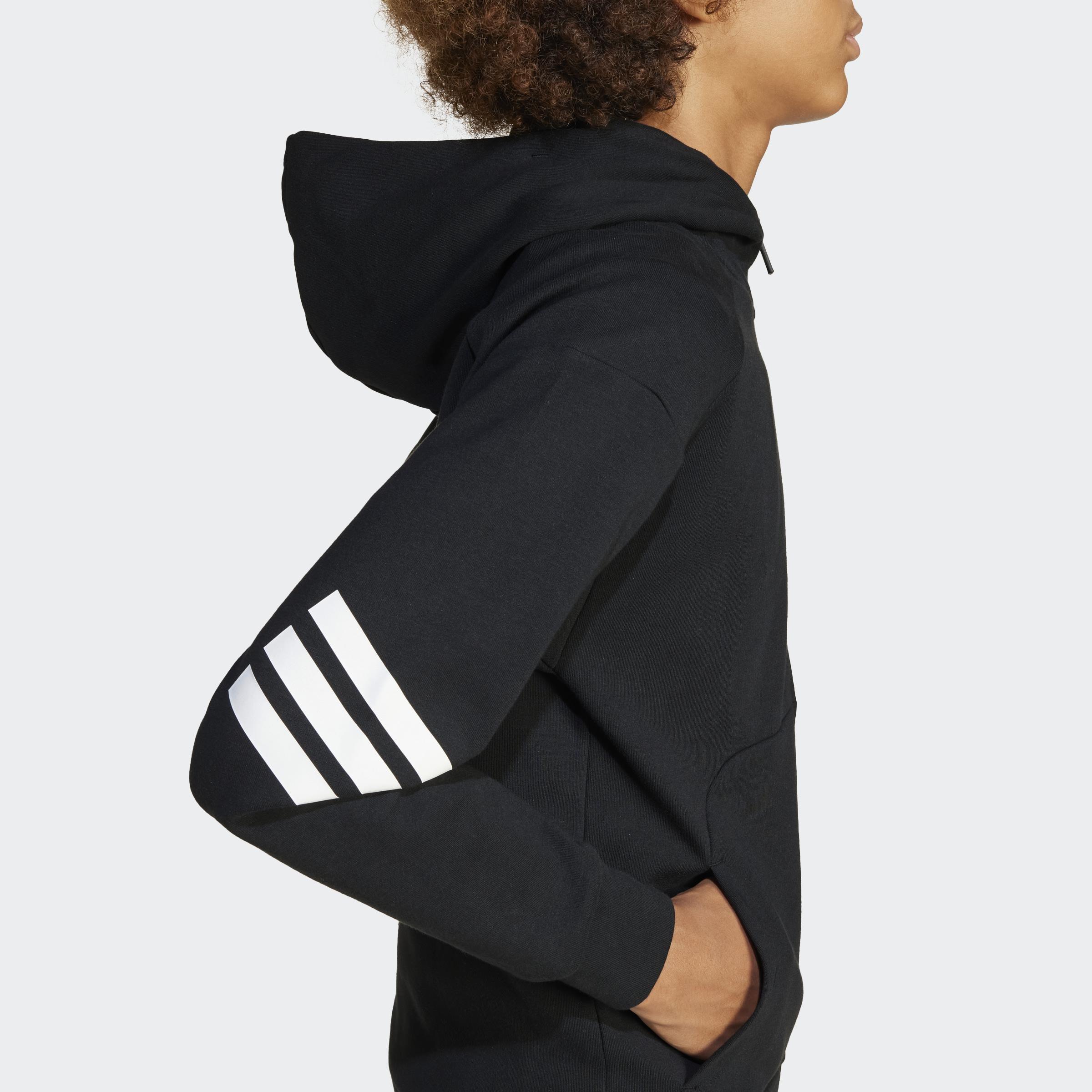 Kids Unisex Future Icons 3-Stripes Full-Zip Hooded Track Jacket, Black, A901_ONE, large image number 6