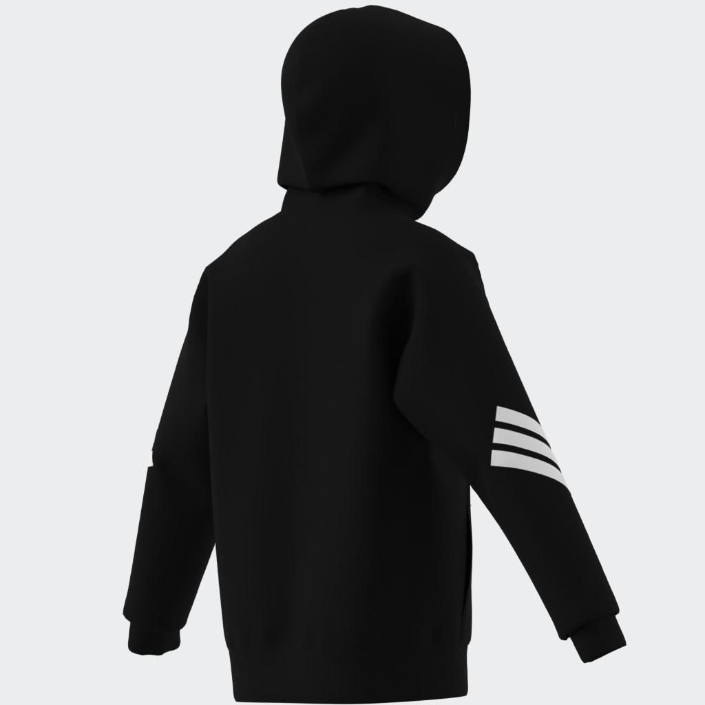 Kids Unisex Future Icons 3-Stripes Full-Zip Hooded Track Jacket, Black, A901_ONE, large image number 11