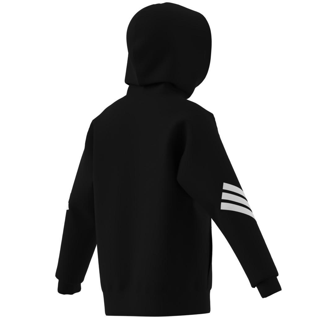 Kids Unisex Future Icons 3-Stripes Full-Zip Hooded Track Jacket, Black, A901_ONE, large image number 13