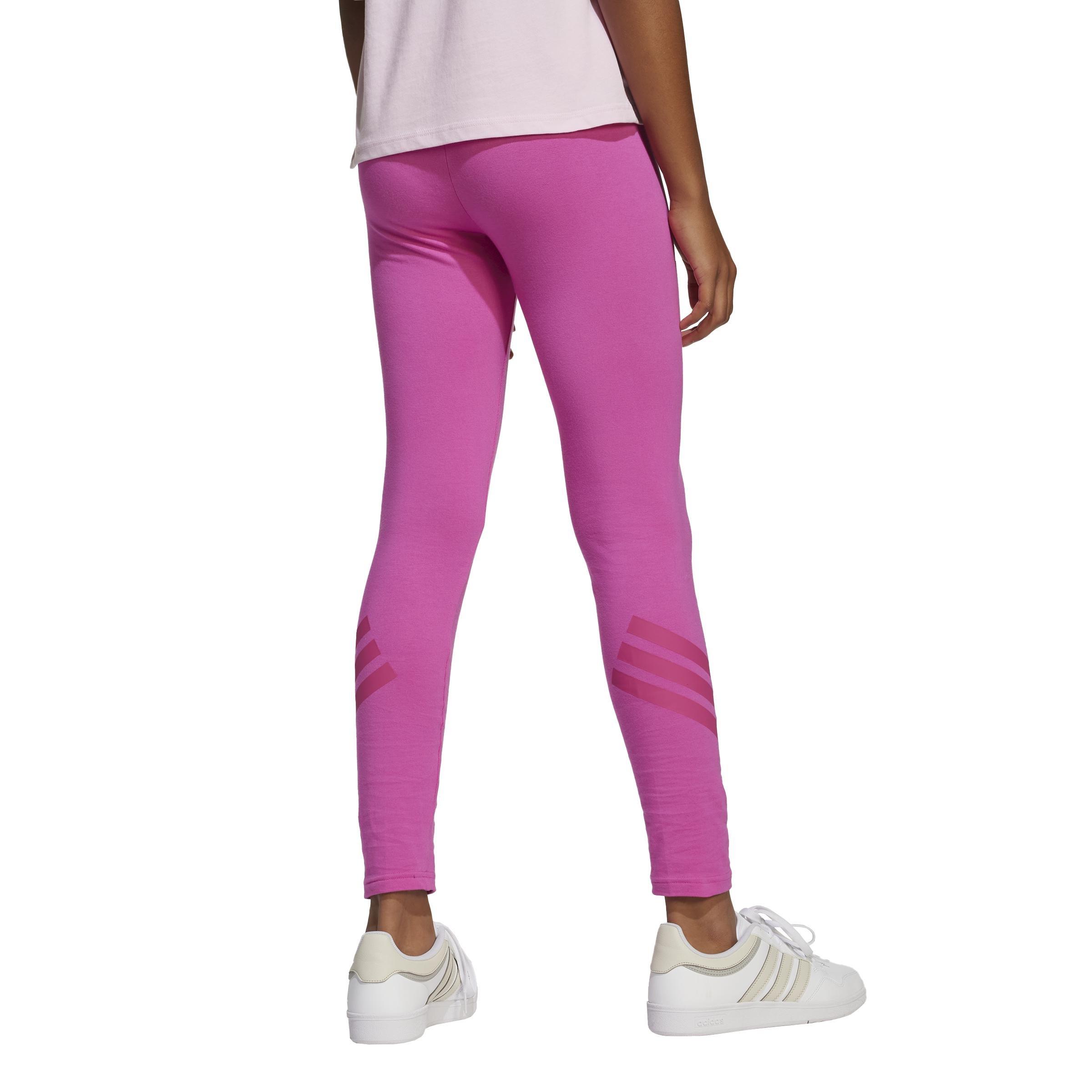 Kids Future Icons 3-Stripes Leggings, Pink, A901_ONE, large image number 2