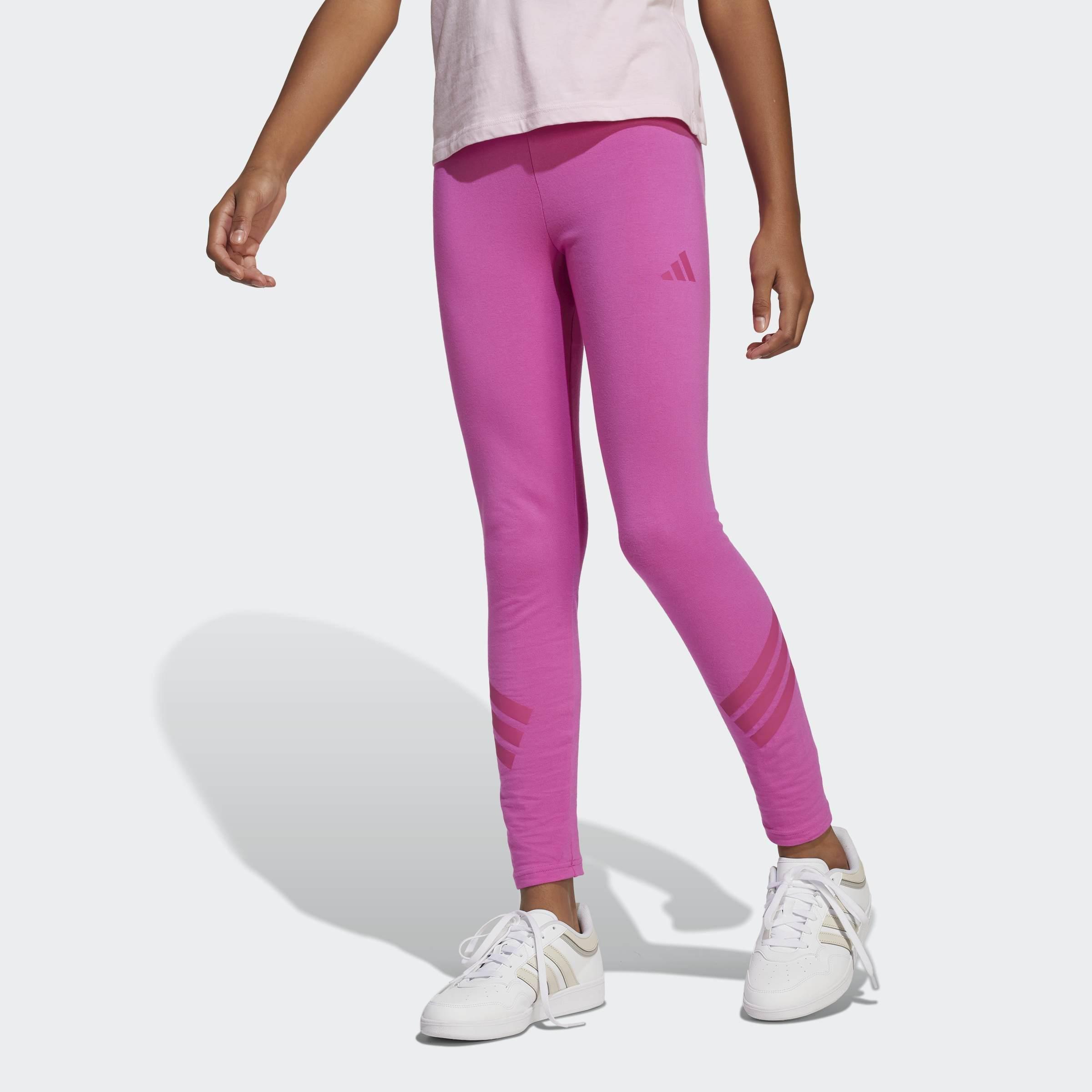 Kids Future Icons 3-Stripes Leggings, Pink, A901_ONE, large image number 12
