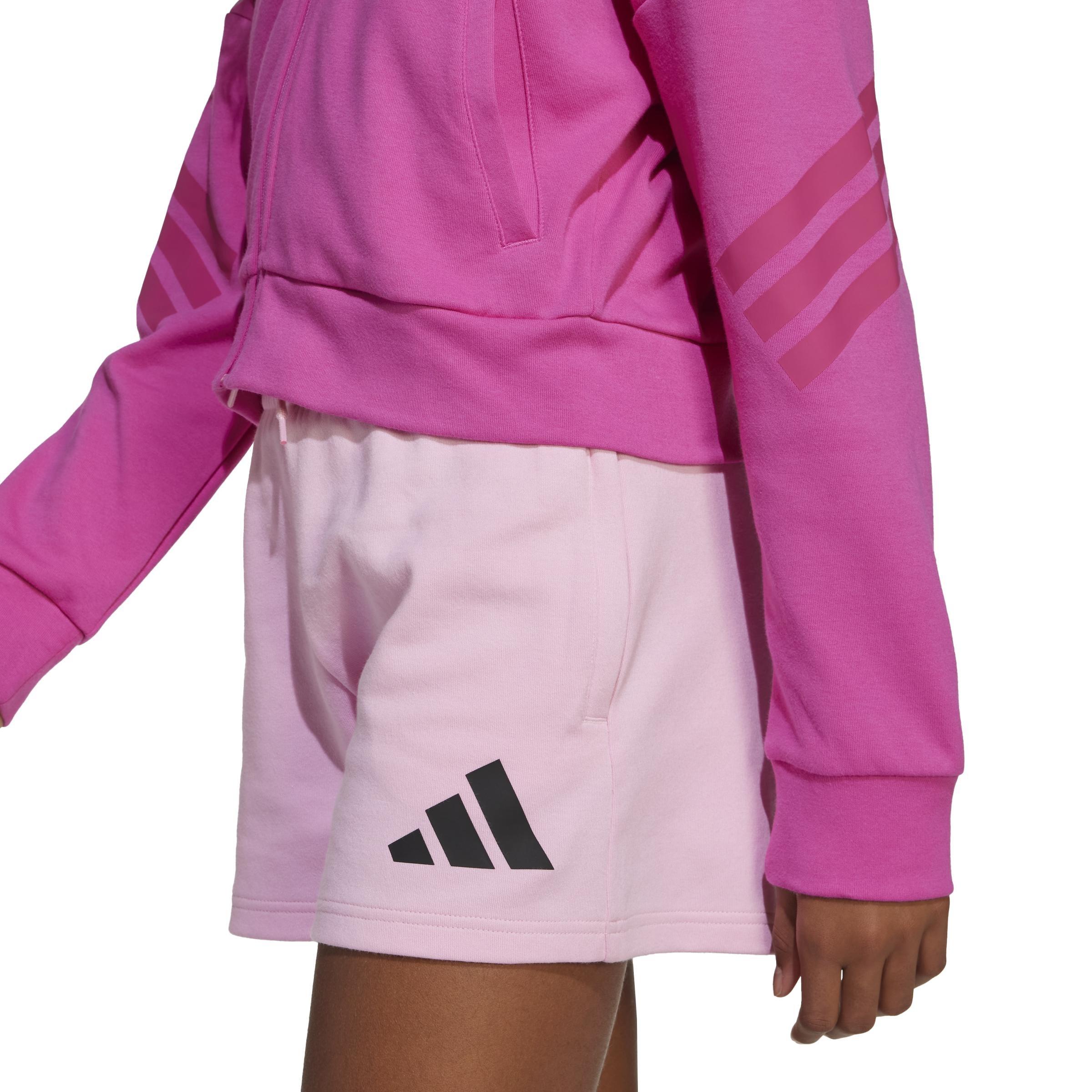 Kids Future Icons 3-Stripes Full-Zip Hooded Track Jacket, Pink, A901_ONE, large image number 5