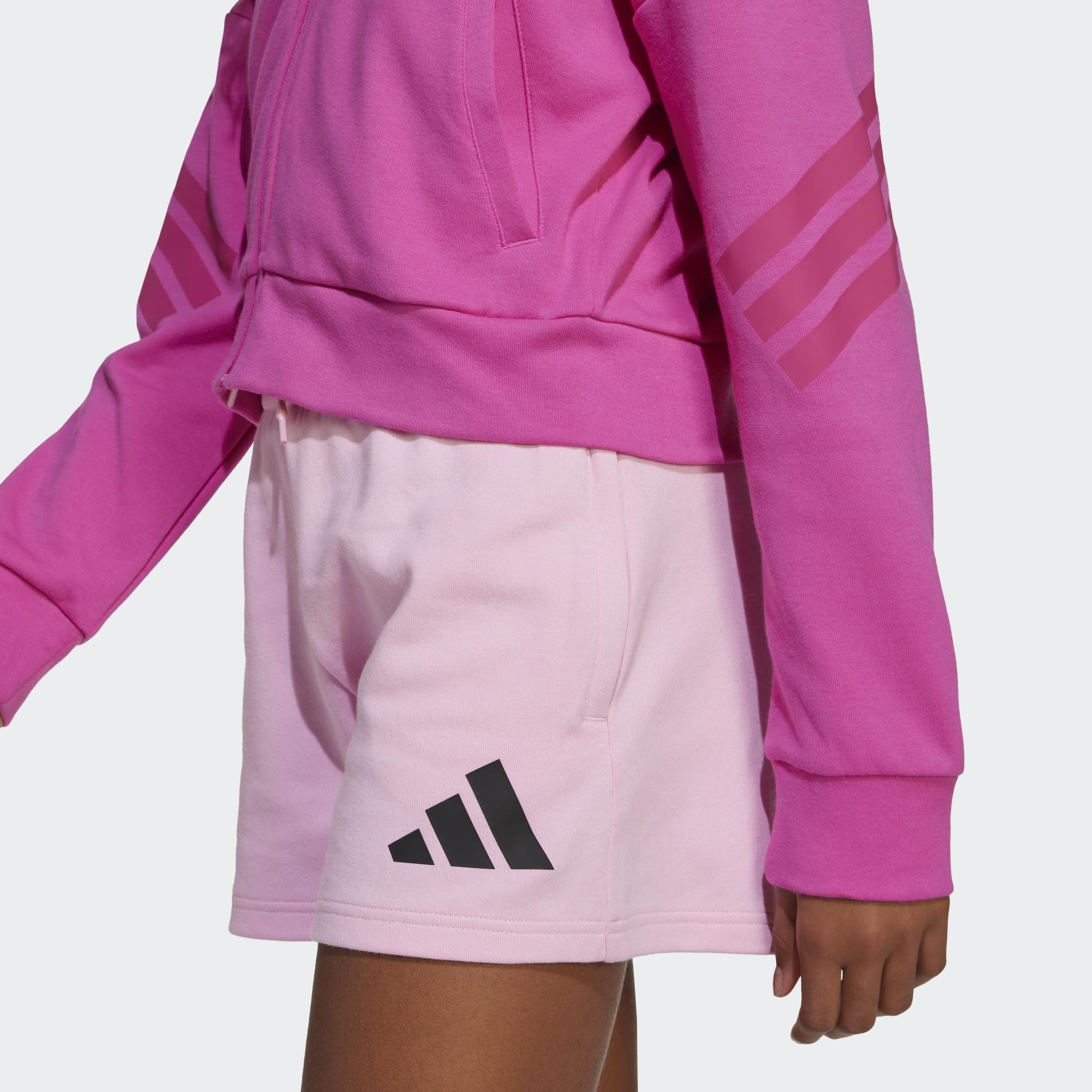 Kids Future Icons 3-Stripes Full-Zip Hooded Track Jacket, Pink, A901_ONE, large image number 6
