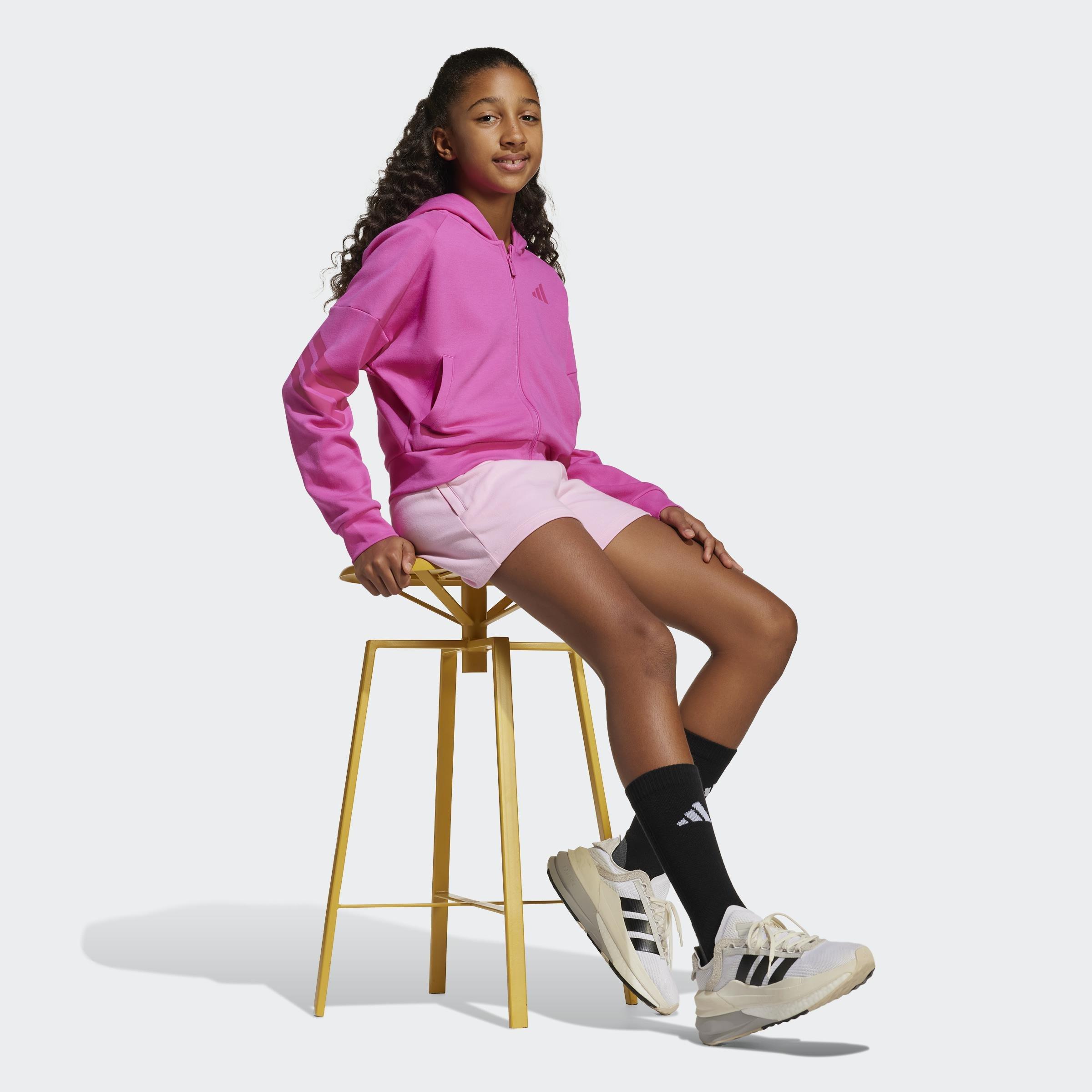 Kids Future Icons 3-Stripes Full-Zip Hooded Track Jacket, Pink, A901_ONE, large image number 12