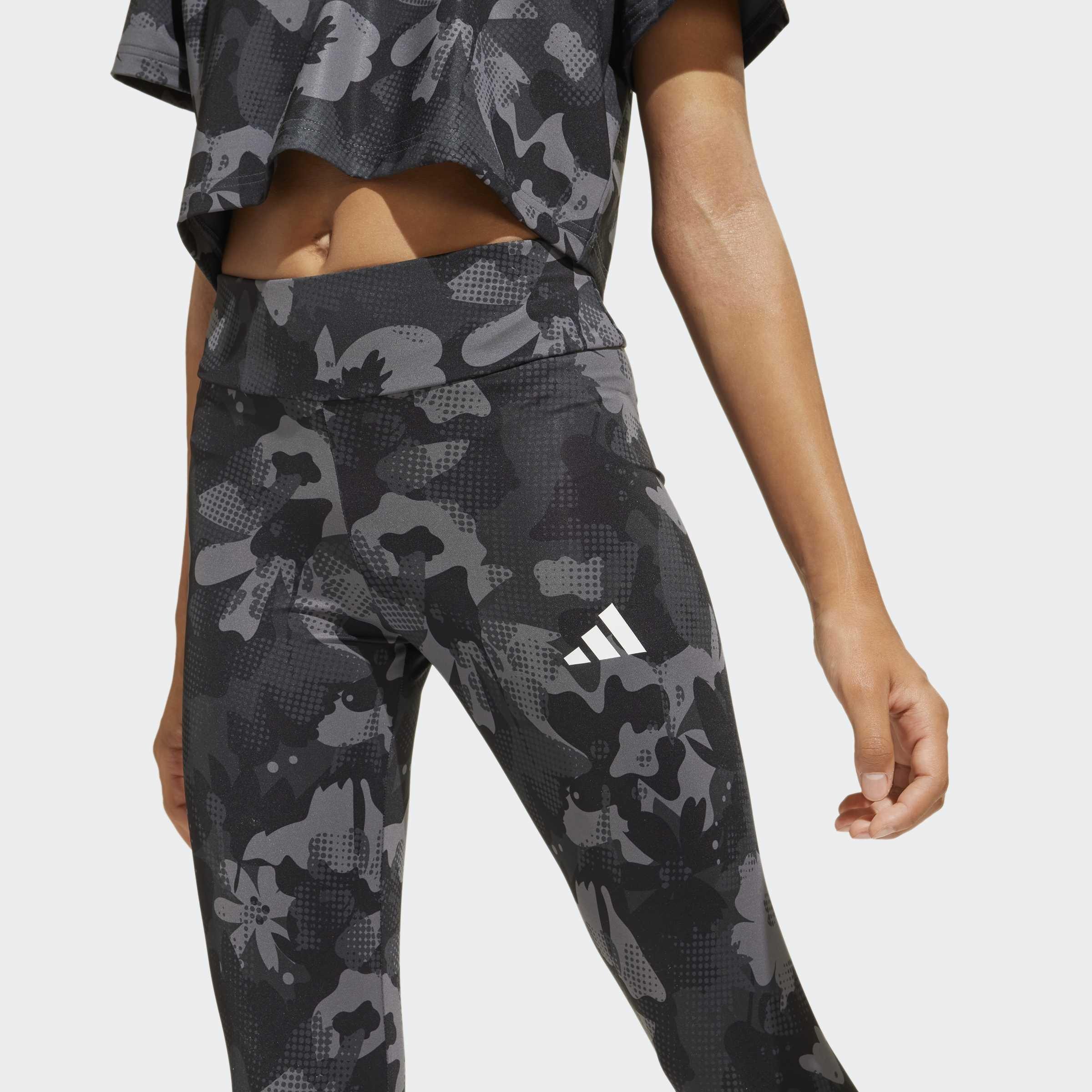 Kids Train Essentials Flower Print Leggings, Grey, A901_ONE, large image number 6