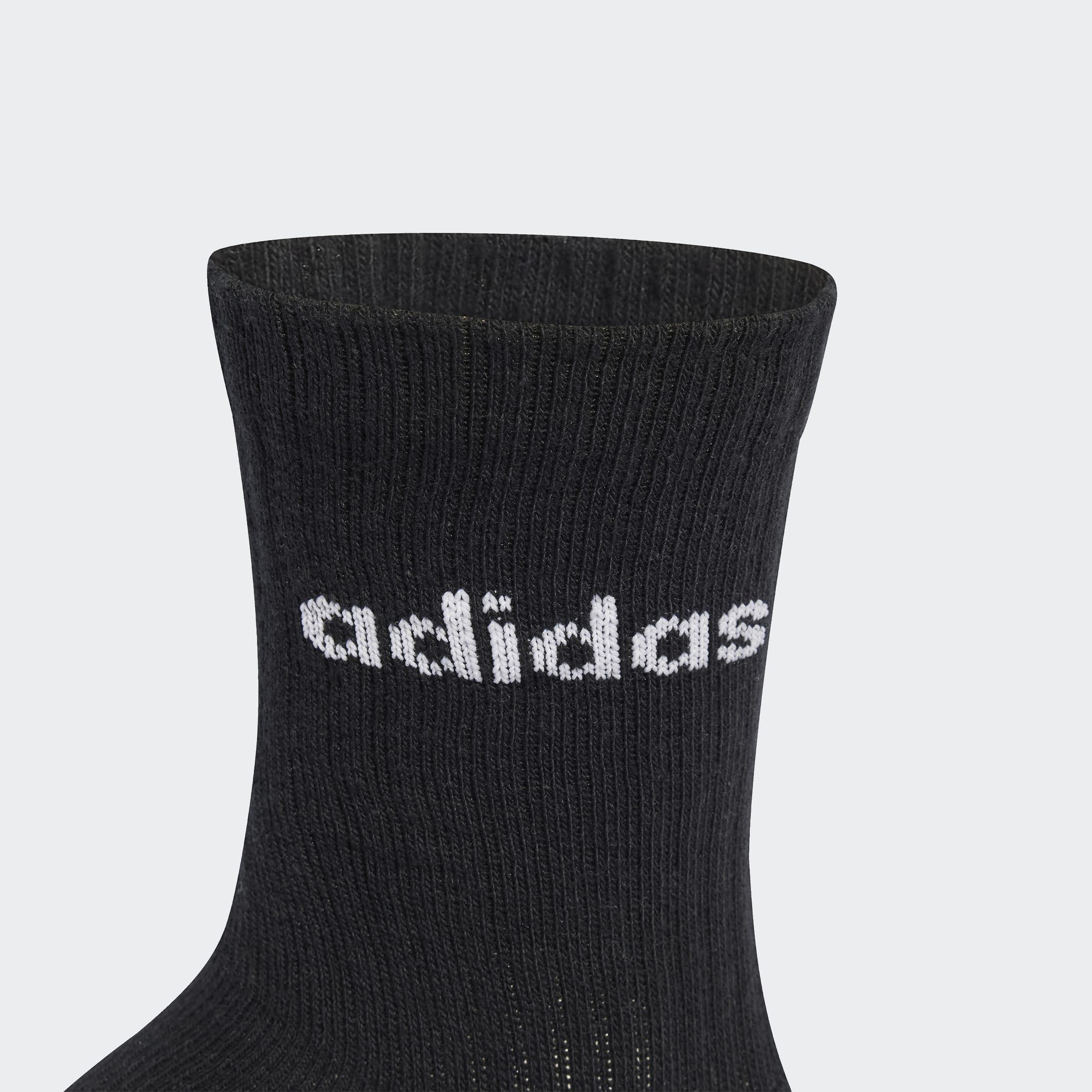 Unisex Linear Crew Socks Cushioned Socks 6 Pair Pack, Multicolour, A901_ONE, large image number 2