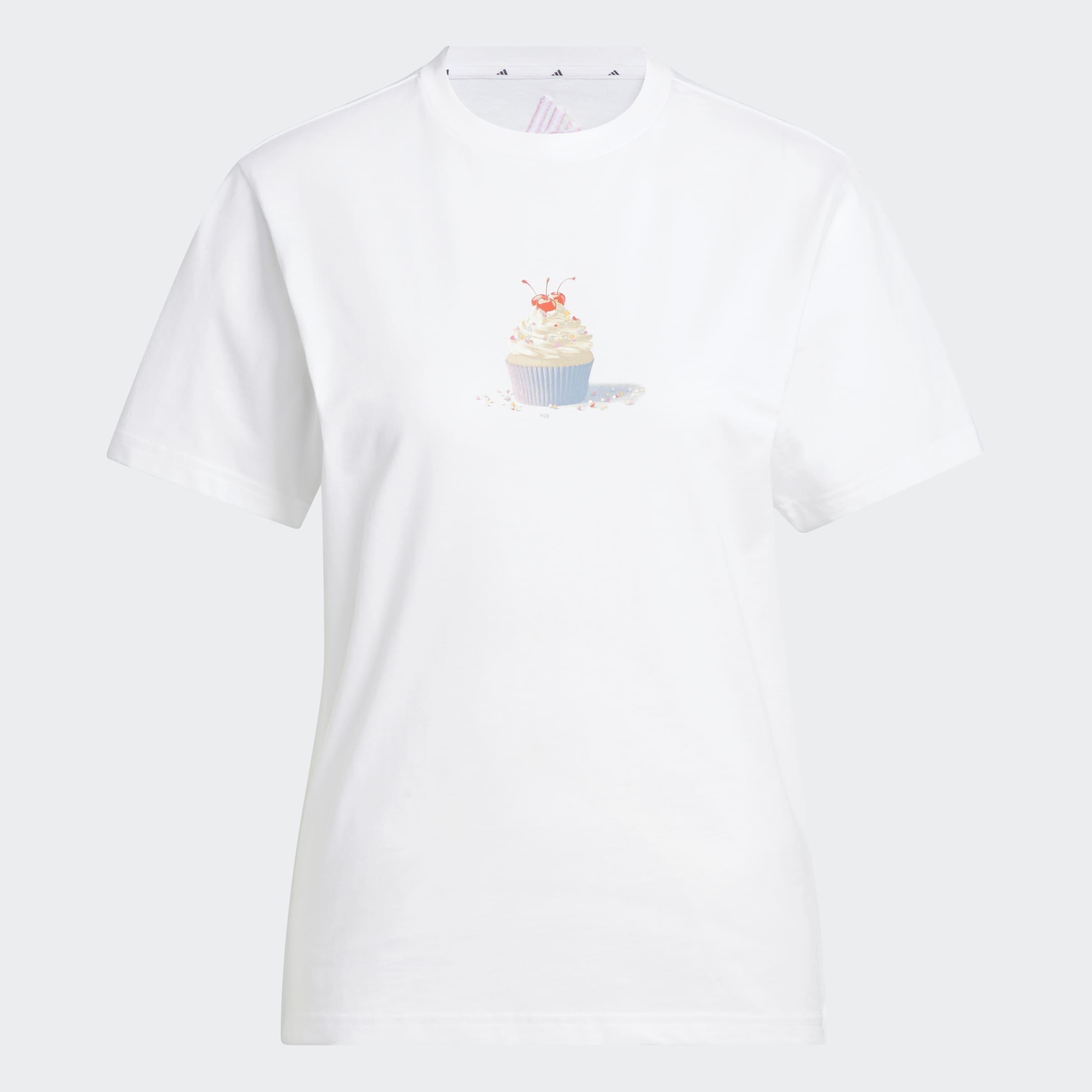 Seasonal Essentials Cupcake Graphic T-Shirt, White, A901_ONE, large image number 0