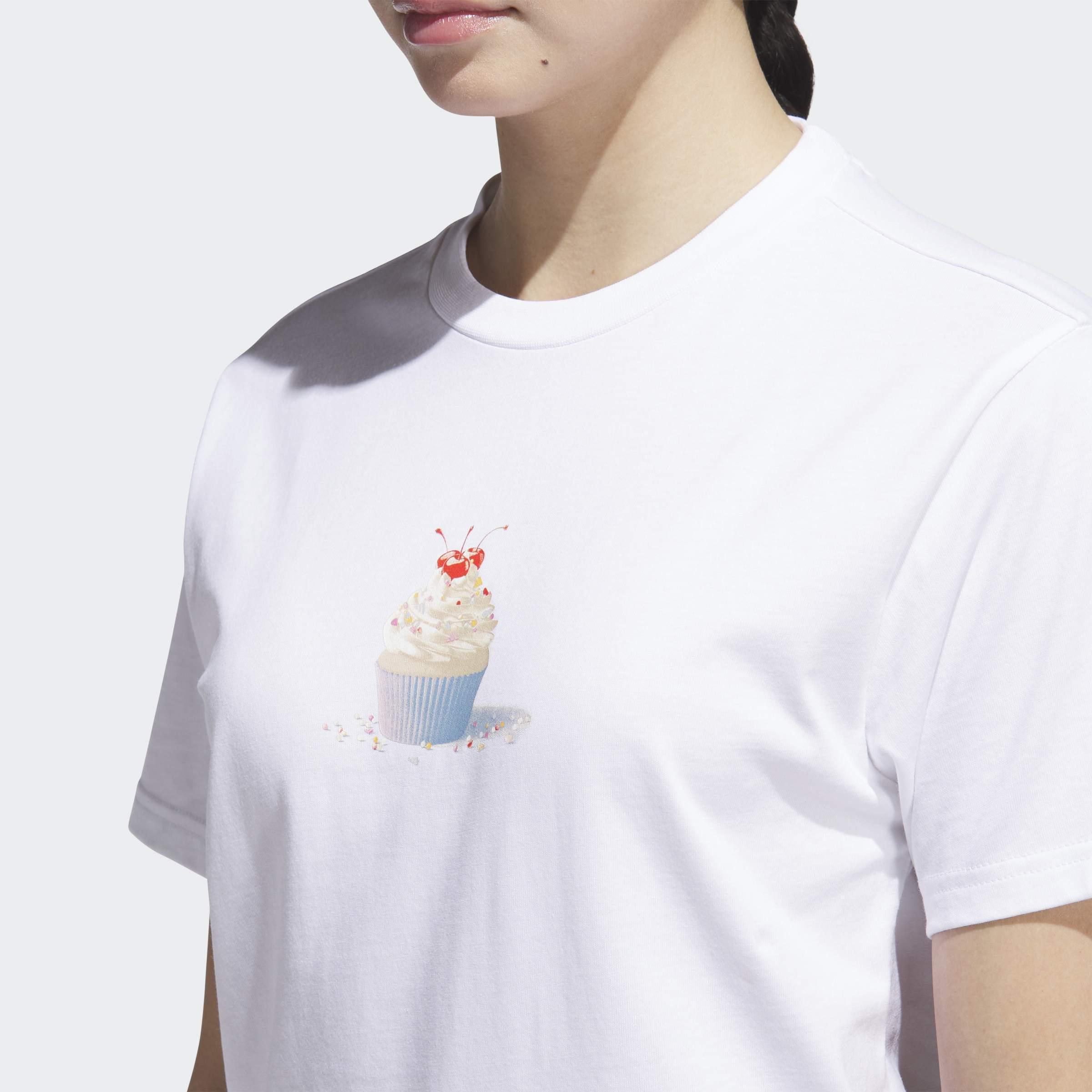 Seasonal Essentials Cupcake Graphic T-Shirt, White, A901_ONE, large image number 3