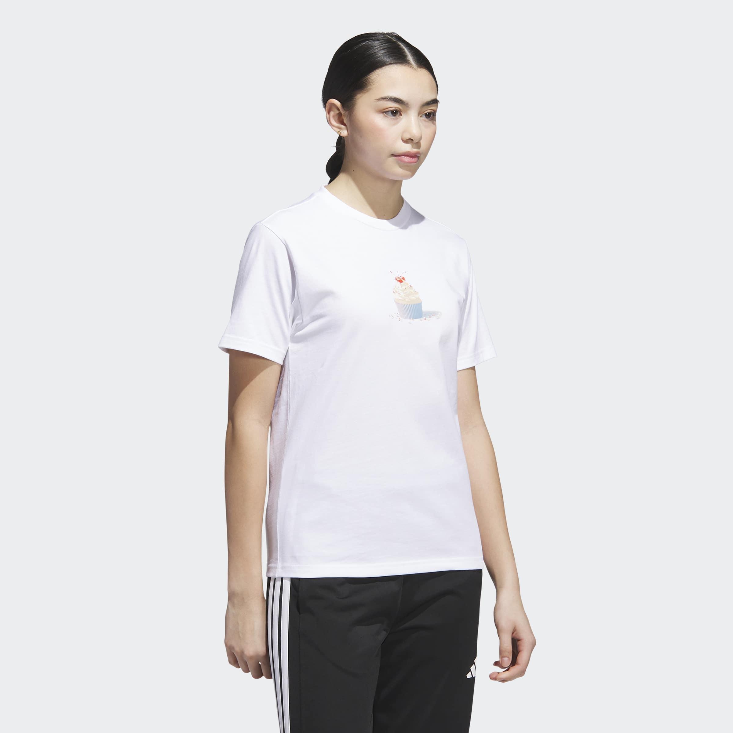 Seasonal Essentials Cupcake Graphic T-Shirt, White, A901_ONE, large image number 4