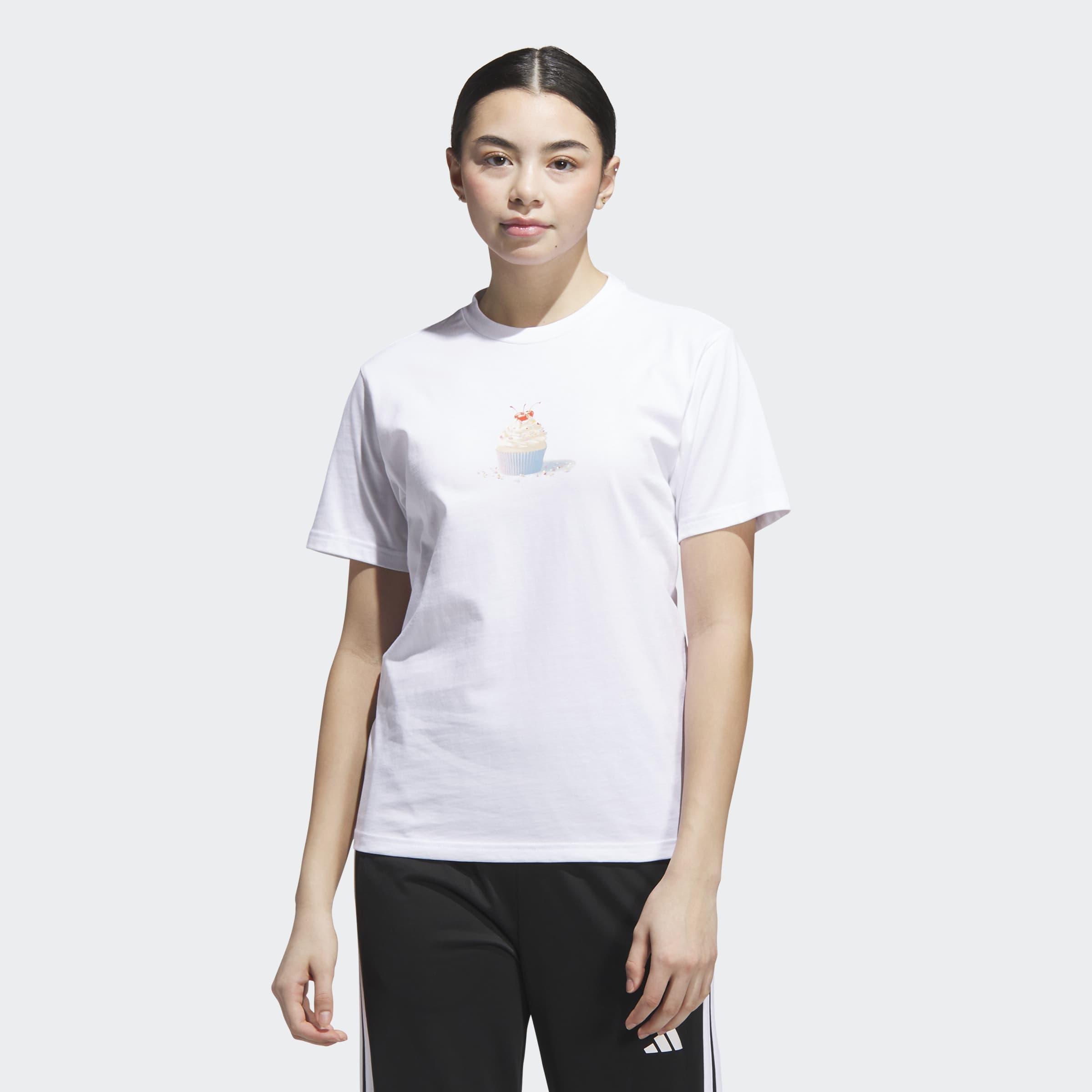 Seasonal Essentials Cupcake Graphic T-Shirt, White, A901_ONE, large image number 5
