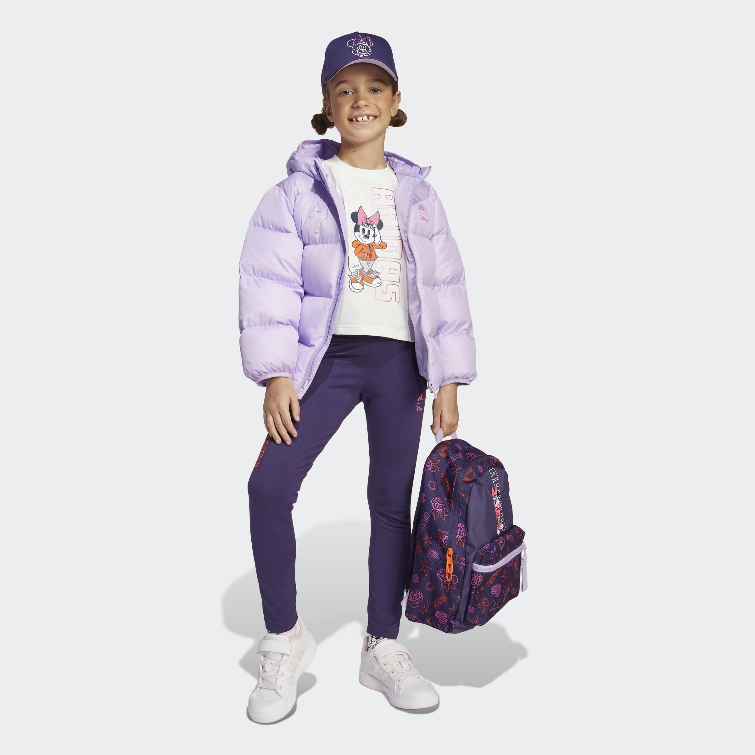 Kids adidas Disney Minnie Mouse Leggings, Purple, A901_ONE, large image number 4