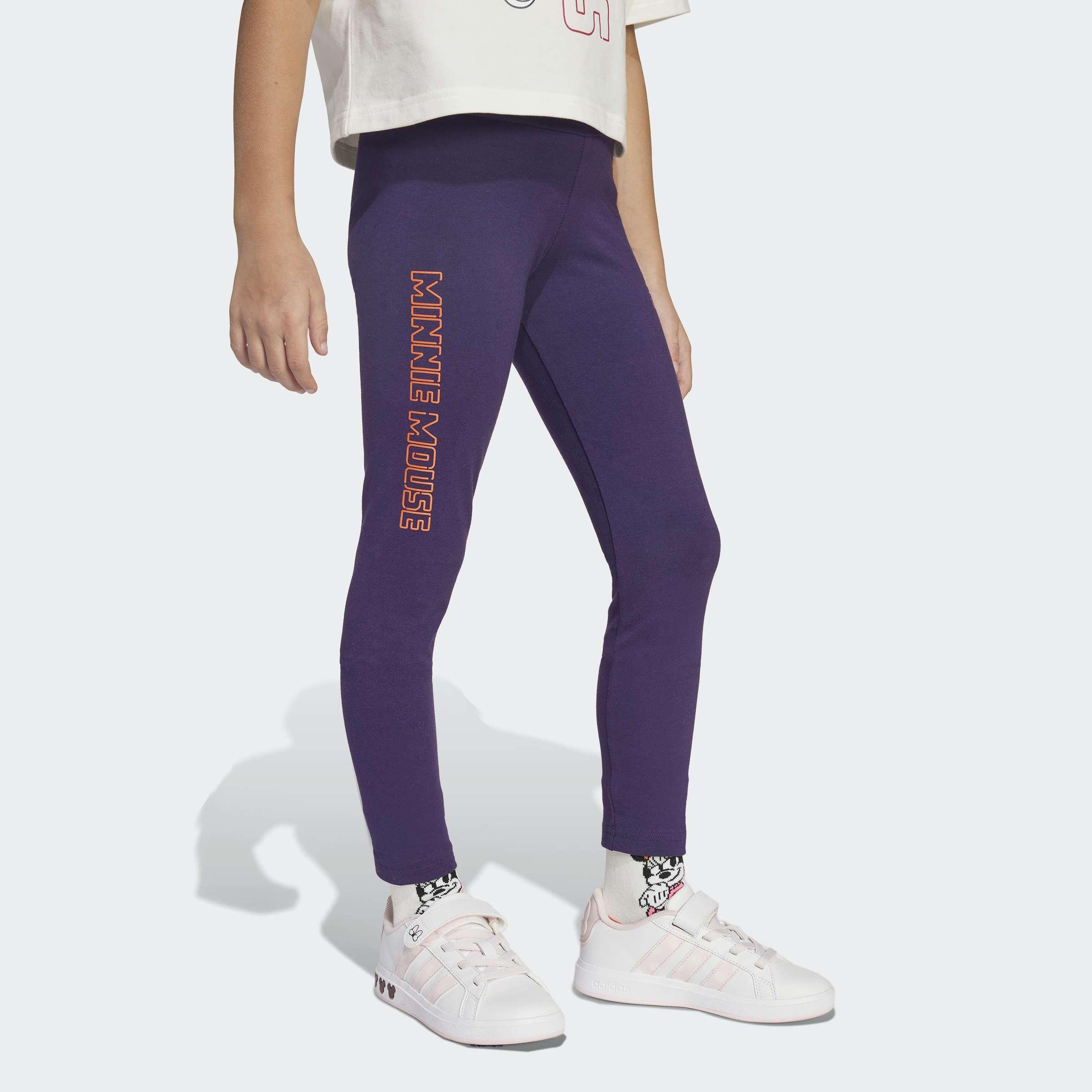 Kids adidas Disney Minnie Mouse Leggings, Purple, A901_ONE, large image number 5