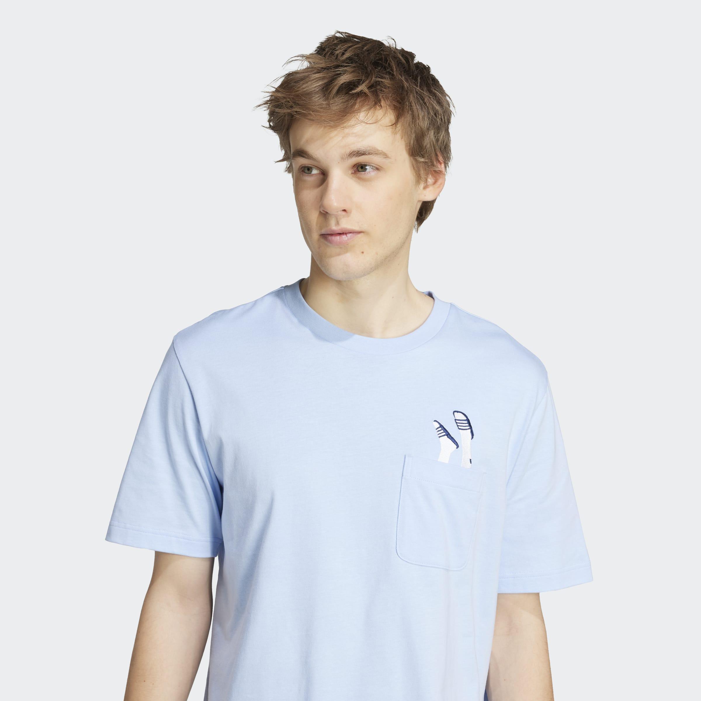 Lounge Slides Graphic Pocket T-Shirt, Blue, A901_ONE, large image number 2