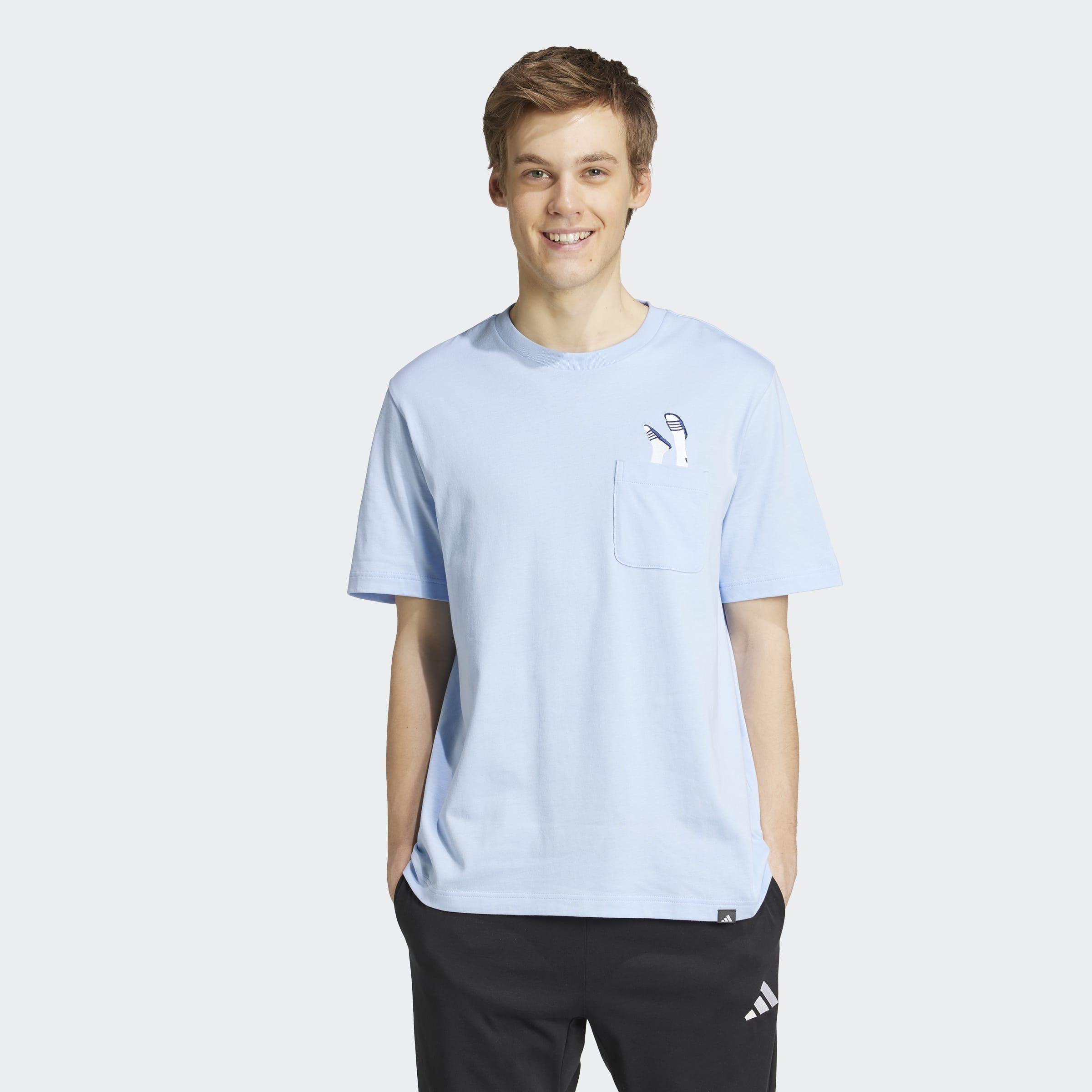 Lounge Slides Graphic Pocket T-Shirt, Blue, A901_ONE, large image number 4