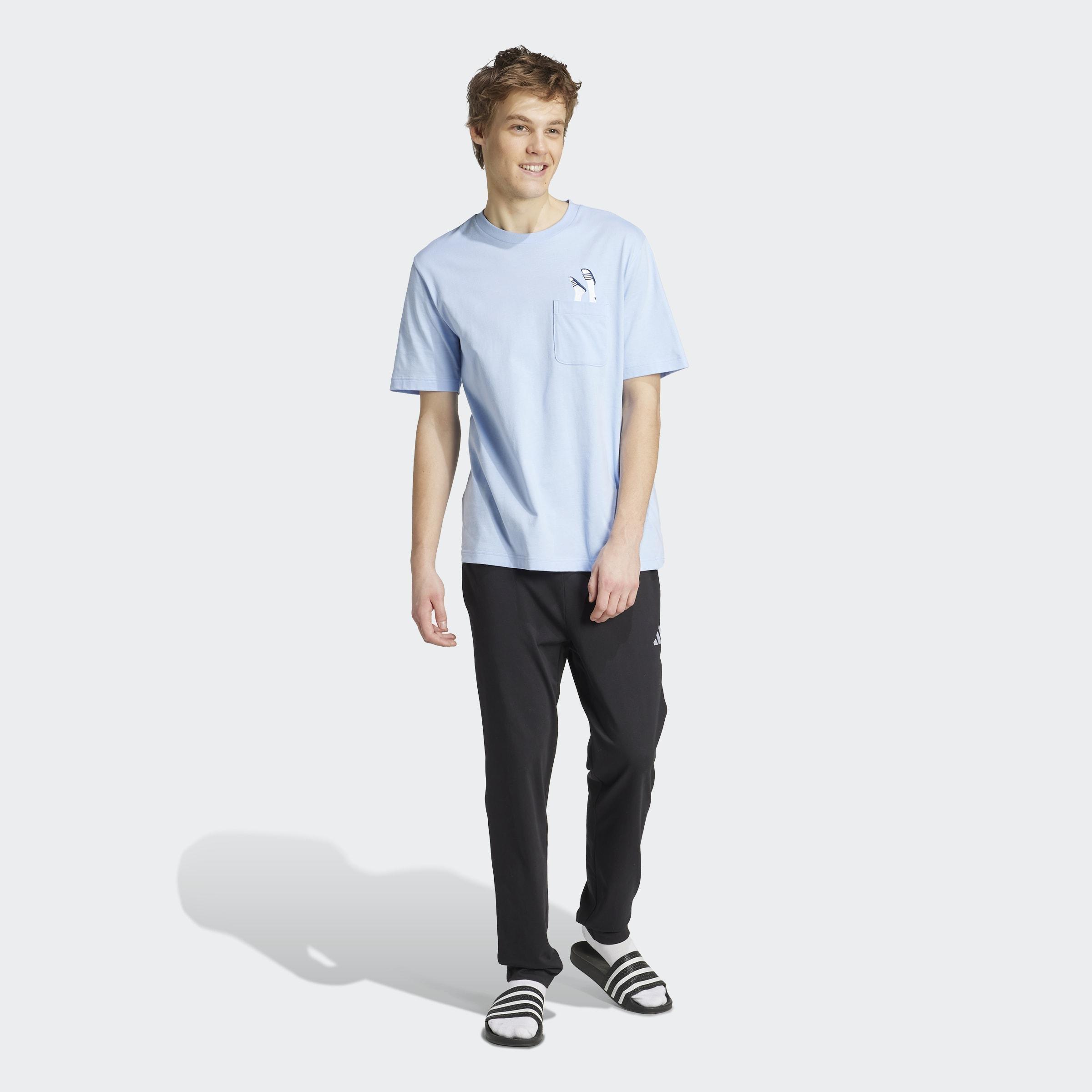 Lounge Slides Graphic Pocket T-Shirt, Blue, A901_ONE, large image number 5