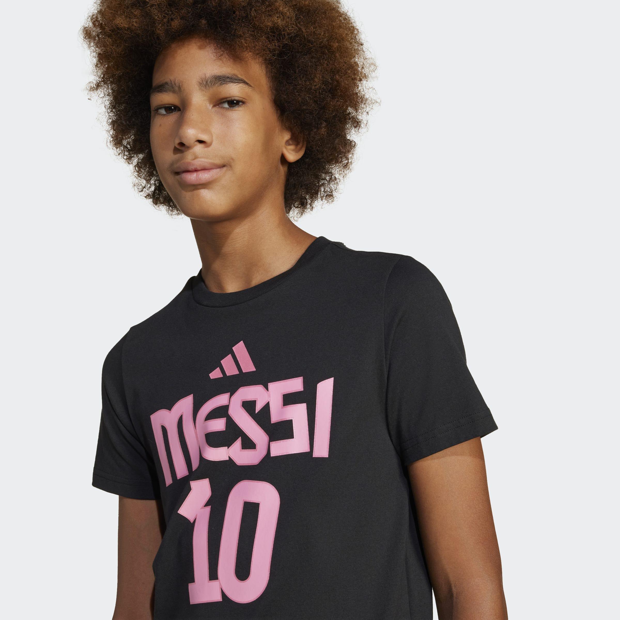 Kids Messi Name and Number Graphic Tee, Black, A901_ONE, large image number 5