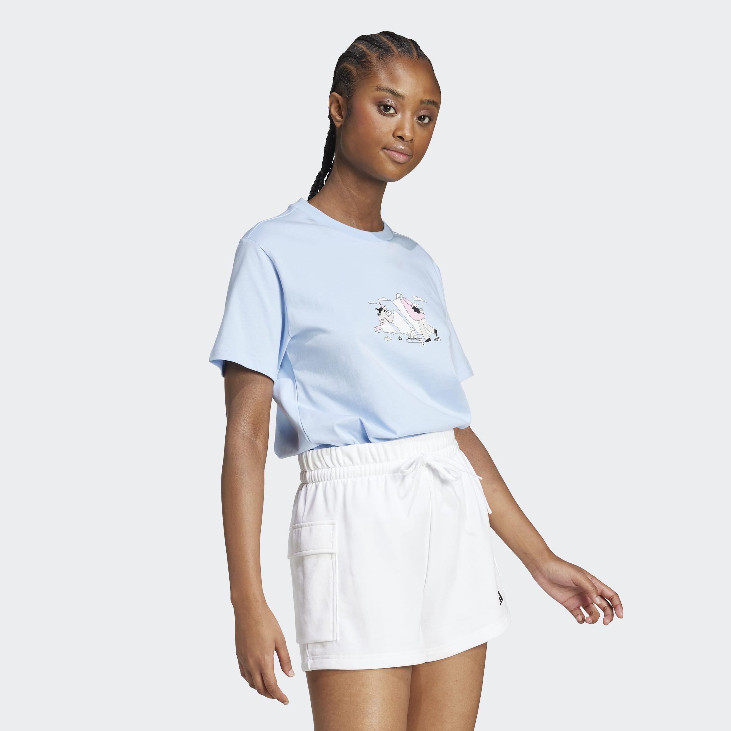 Doodle Graphic T-Shirt, Blue, A901_ONE, large image number 4