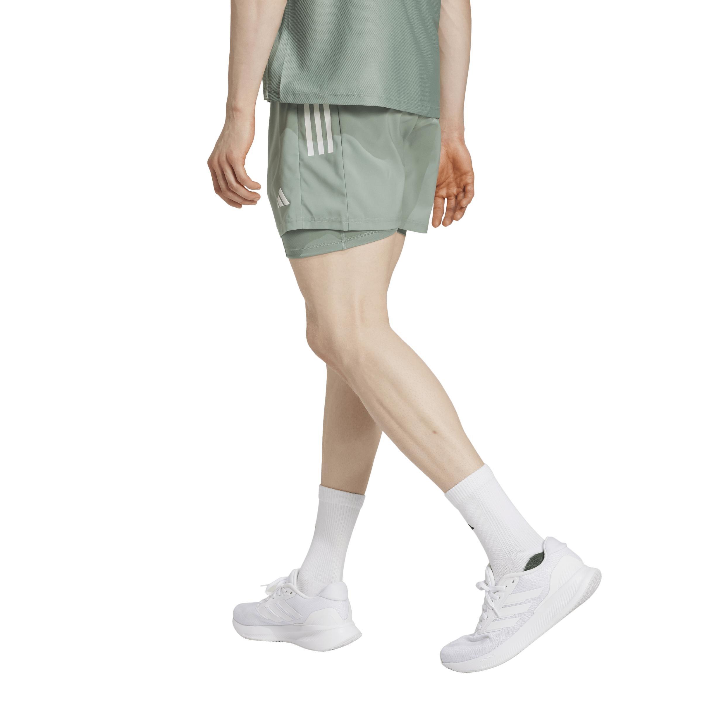 Own The Run Climacool 2-In-1 Shorts, Green, A901_ONE, large image number 2