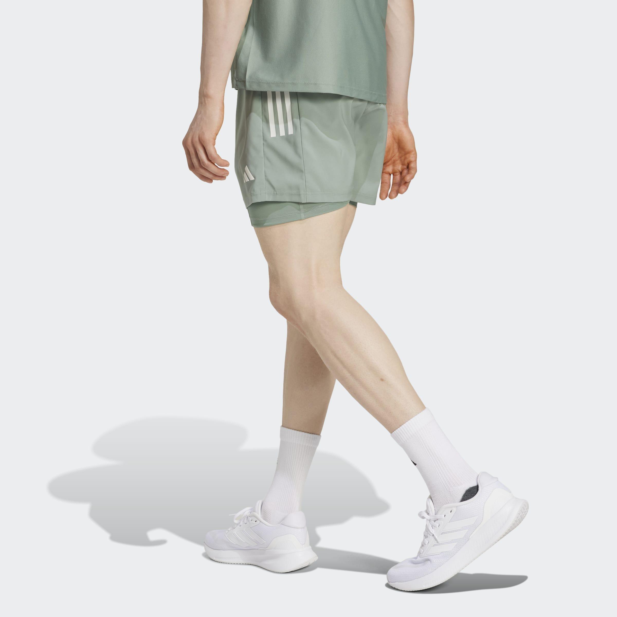Own The Run Climacool 2-In-1 Shorts, Green, A901_ONE, large image number 3