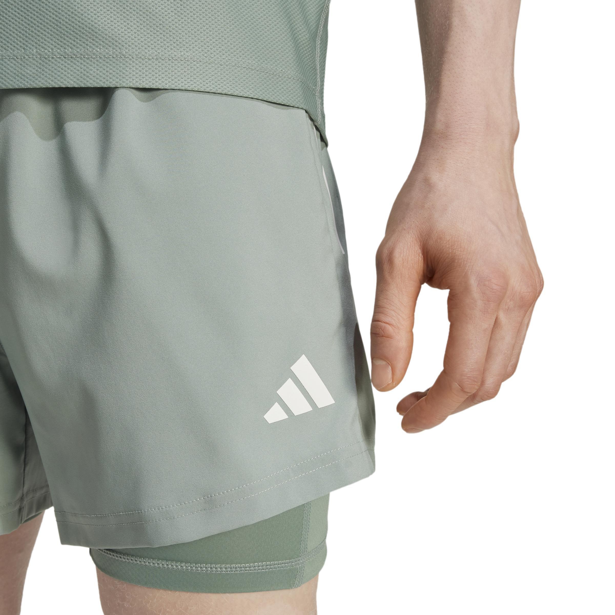 Own The Run Climacool 2-In-1 Shorts, Green, A901_ONE, large image number 4
