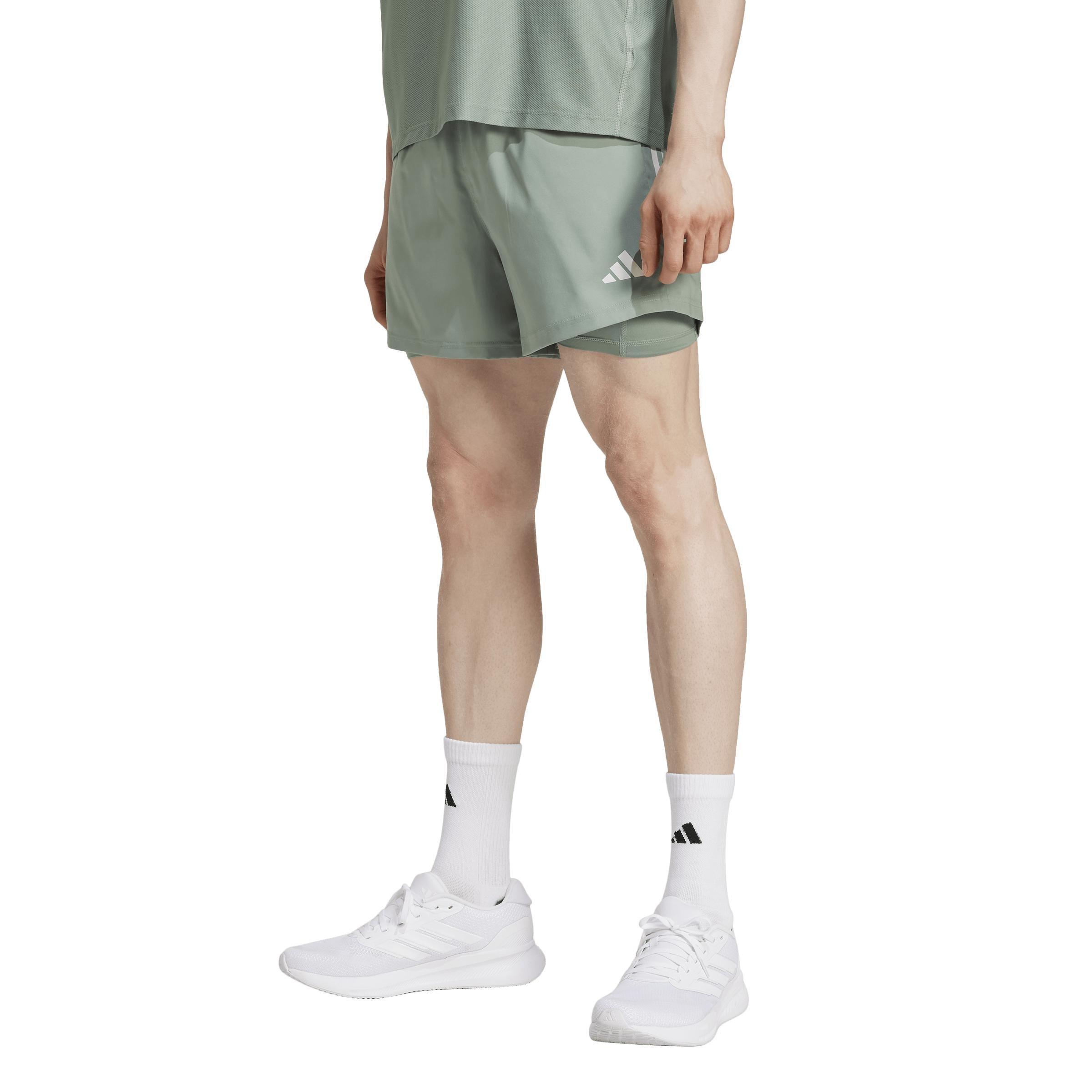 Own The Run Climacool 2-In-1 Shorts, Green, A901_ONE, large image number 10