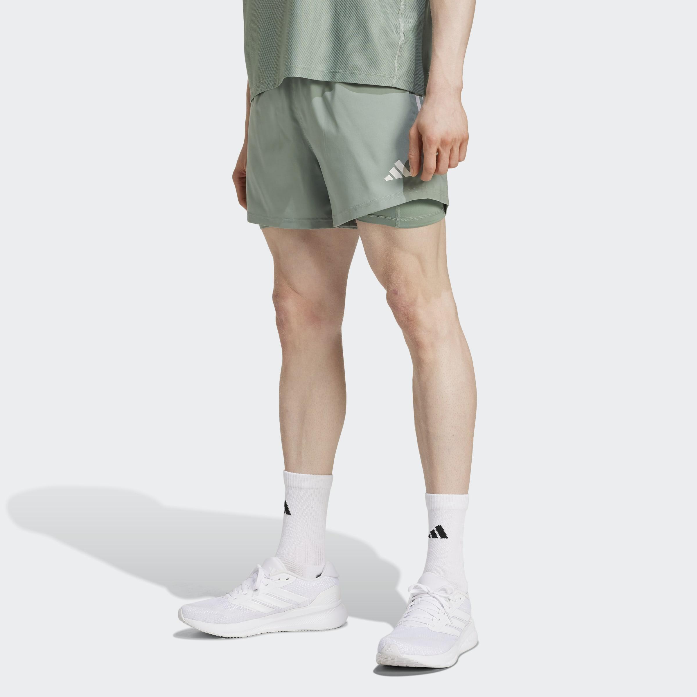 Own The Run Climacool 2-In-1 Shorts, Green, A901_ONE, large image number 12