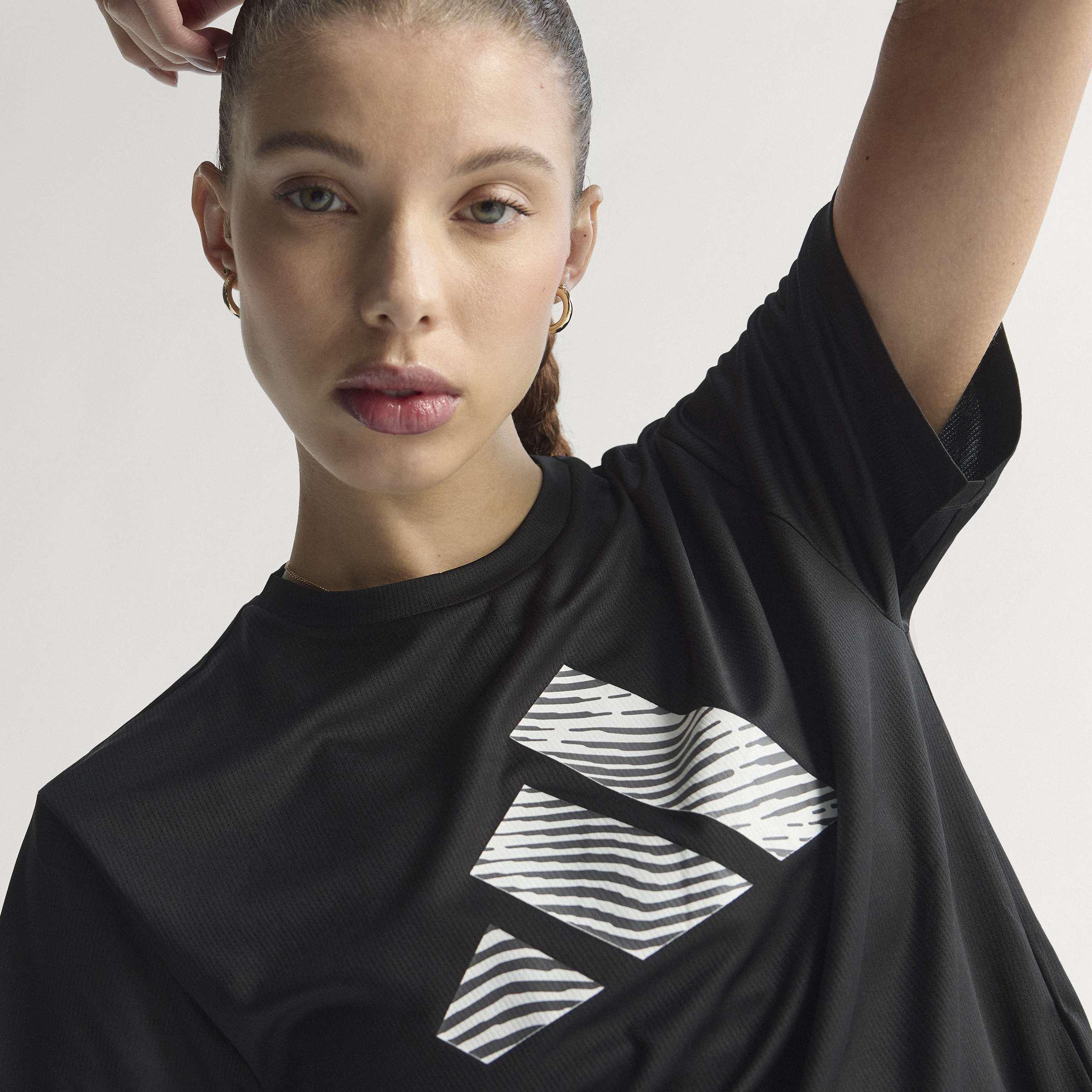 Adi365 Running Essentials Brand Love T-Shirt, Black, A901_ONE, large image number 9